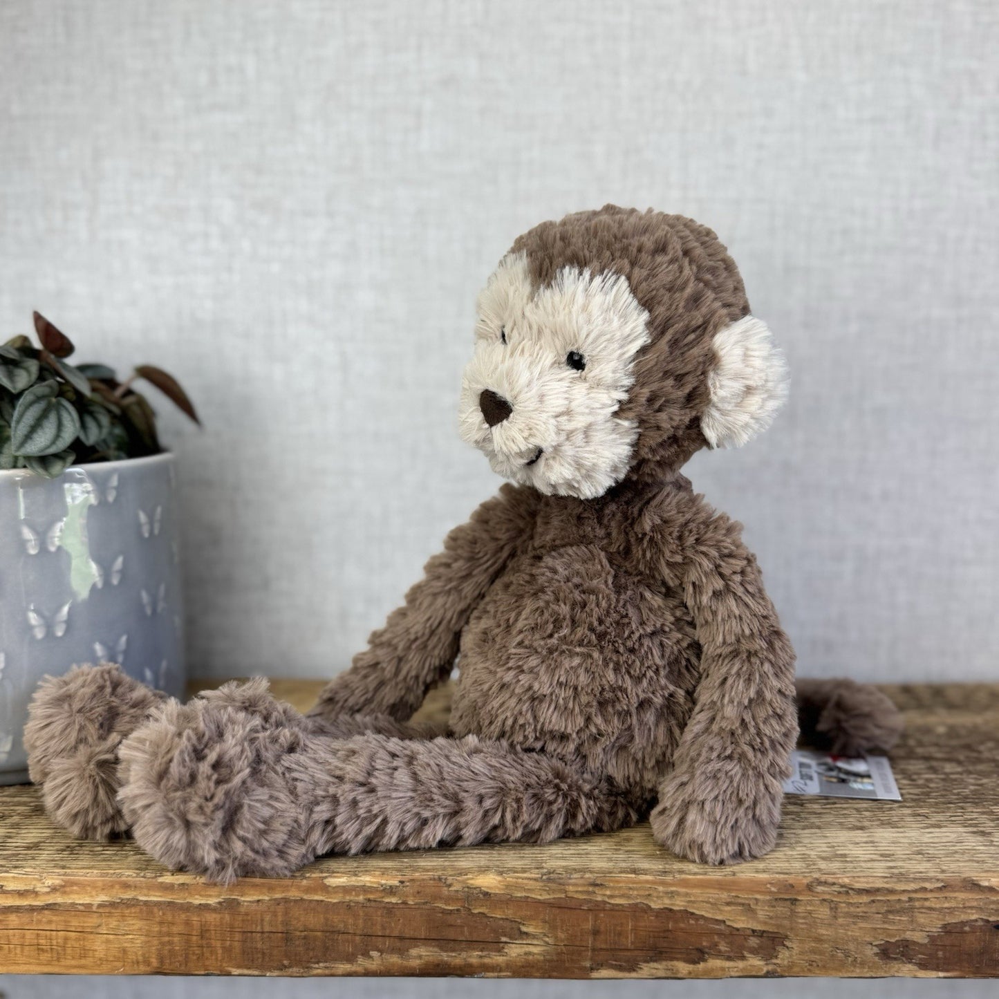 Jellycat Smuffle Monkey - Retired Beanie Monkey Light Brown 14" (#2)