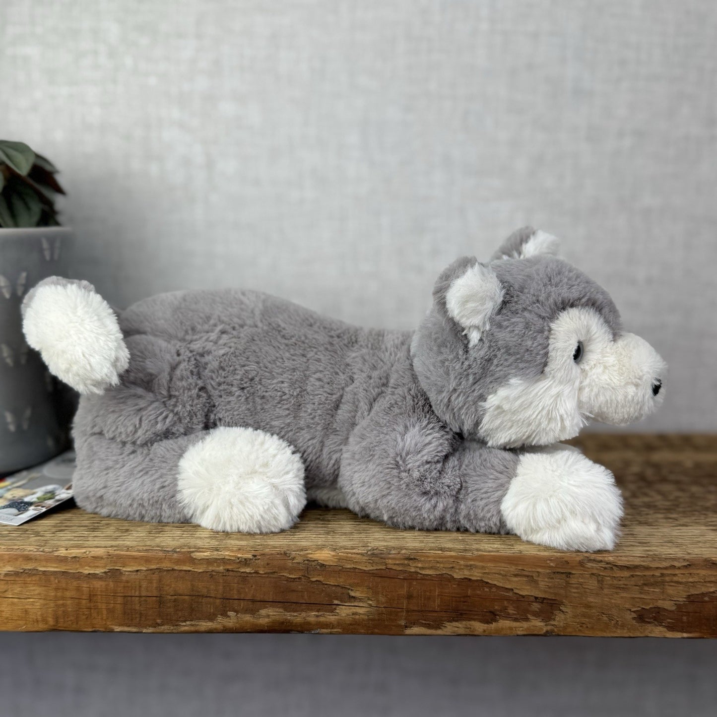 Jellycat Little Hudson Husky Soft Grey Husky Plush Dog Soft Toy Retired 11”