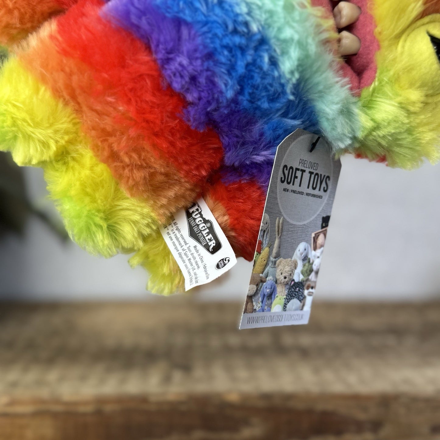 Fuggler Fart Face Fuggler - Wide Eyed Weirdo Rainbow Fuggler Cute Snuggler Plush
