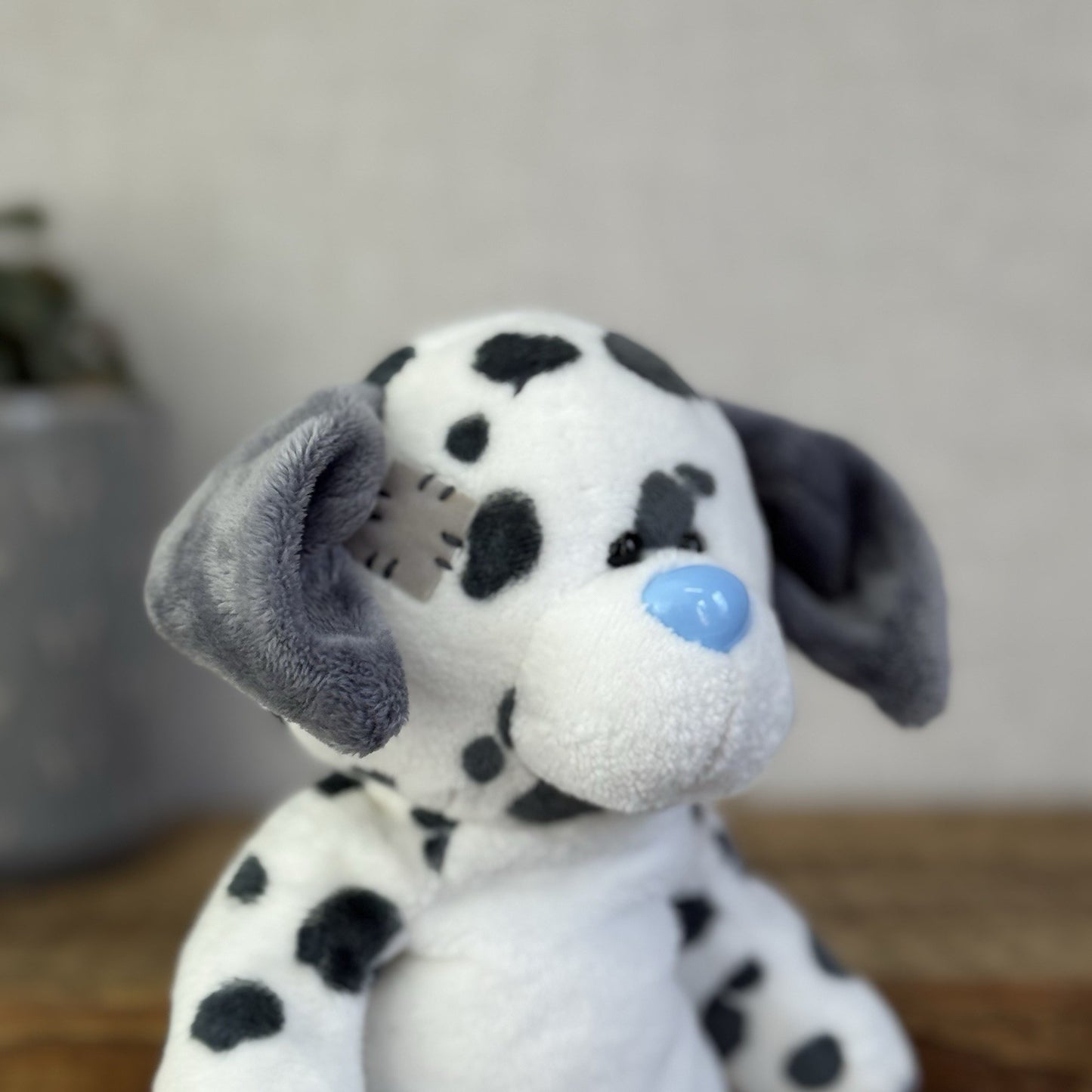 Blue Nose Friends Floppy Friends Splodge - Beanbag Puppy Dog Grey/White 11"