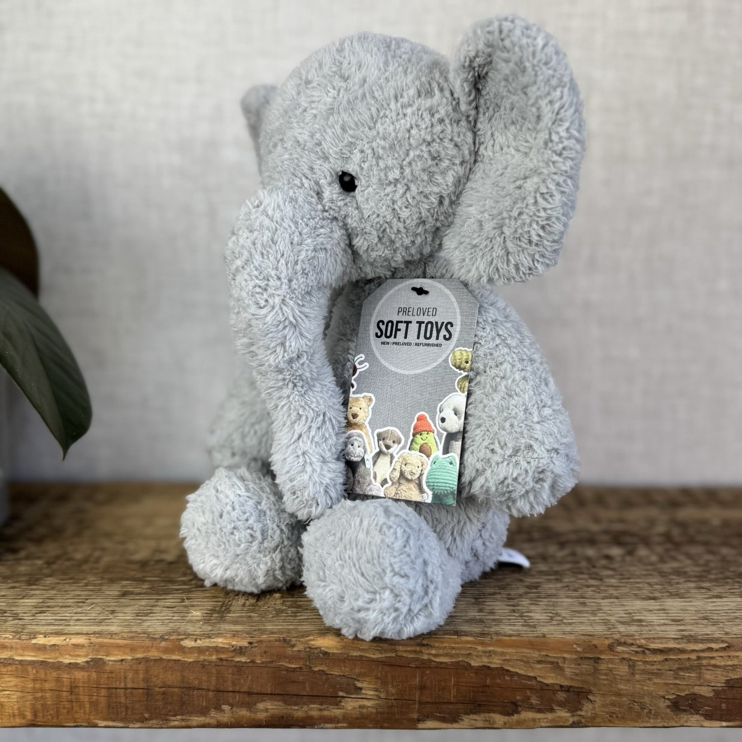 Jellycat Medium Nugget Elephant - Medium Nugget Elephant Grey Soft Toy 12"