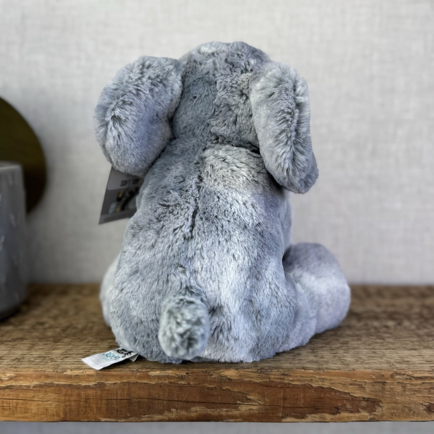 Jellycat Medium Elly Elephant - Grey/Silver Mix Elephant Beanie Soft 8” (#2)