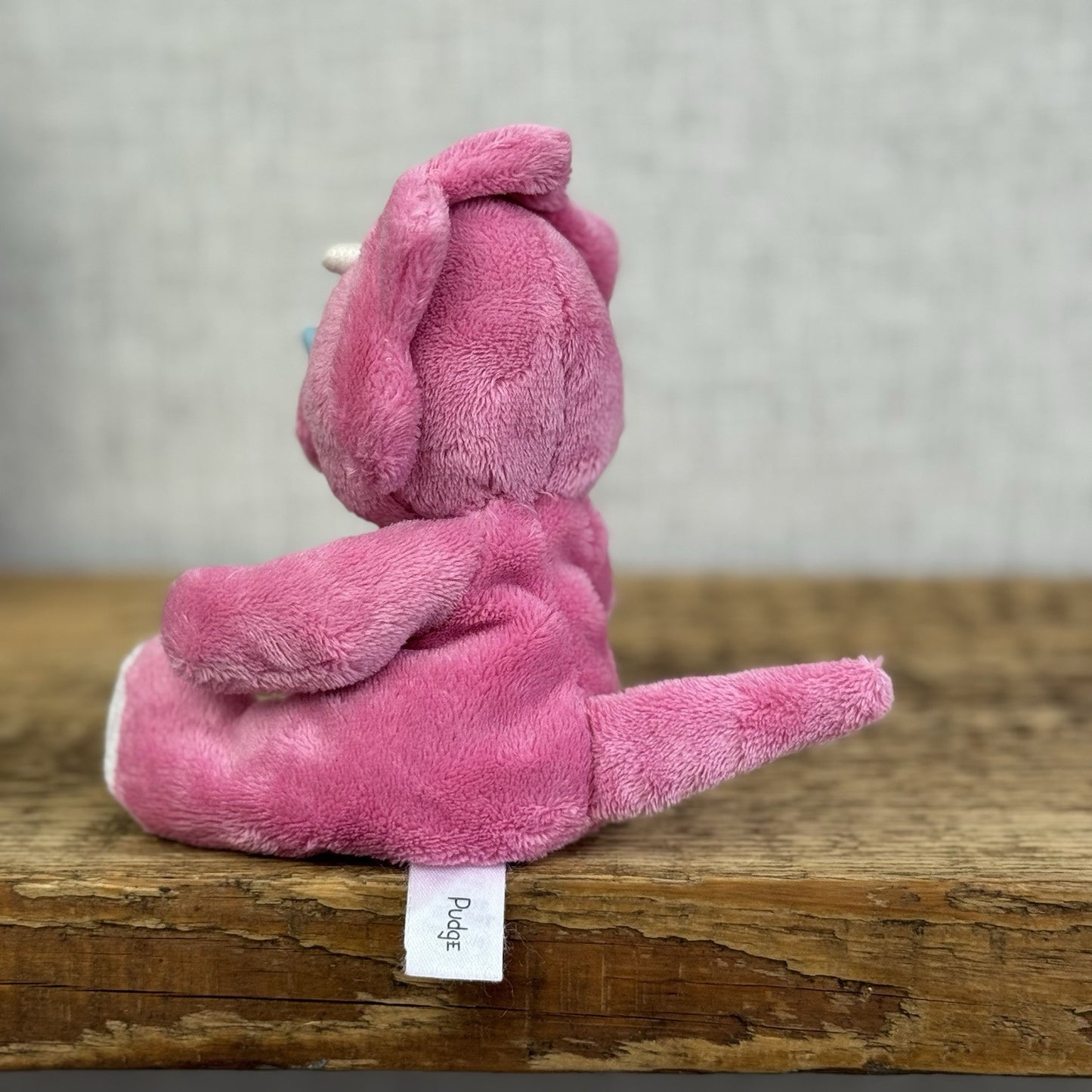 Blue Nose Friends Pudge Pink Triceritops Plush - Rare Pink Dinosaur Beanie Toy