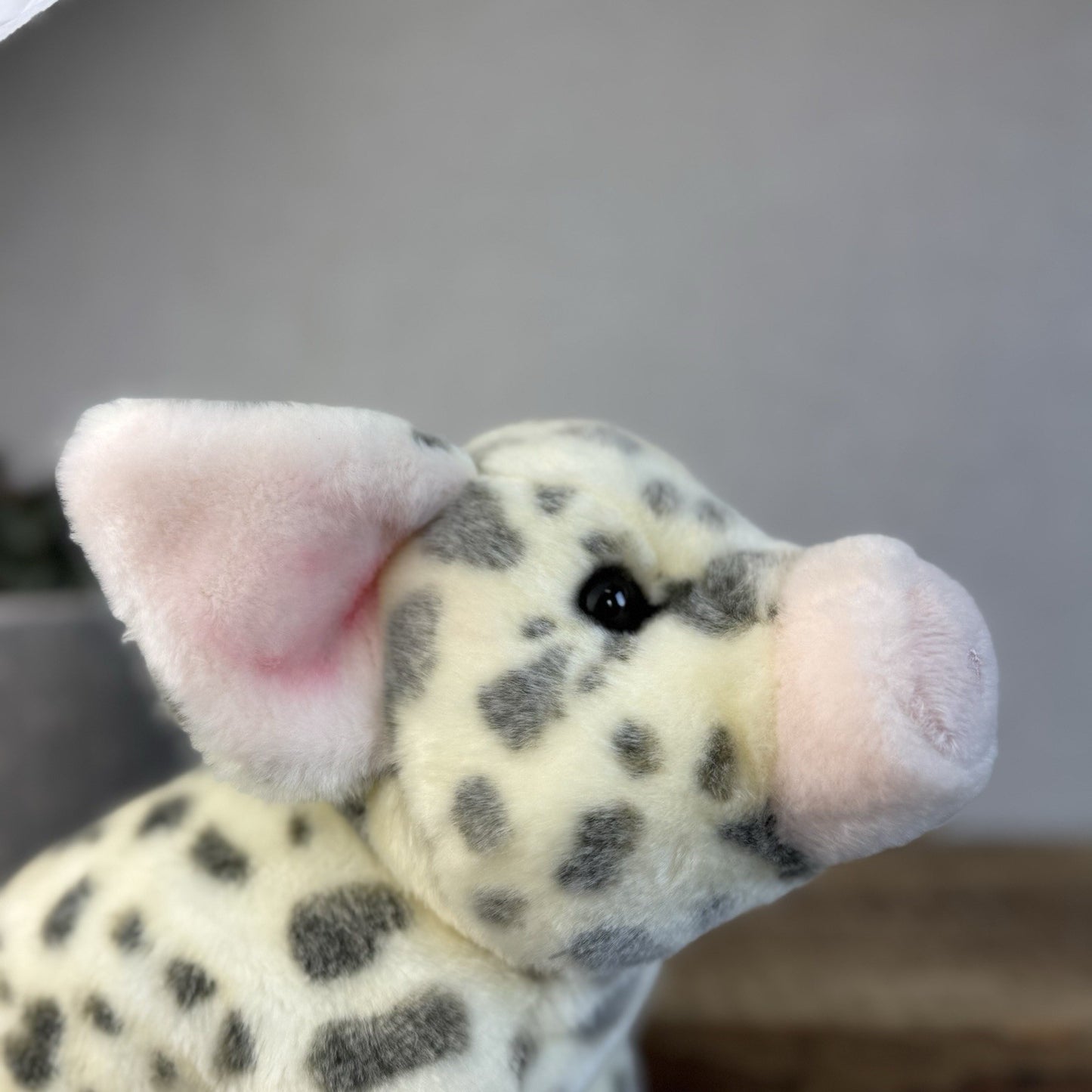 Douglas Cuddle Toys - Pauline Spotted Pig Cream/Grey Pig Medium 10"