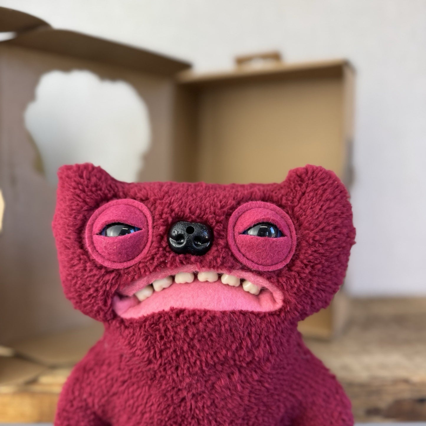 Fuggler Fart Face Gnawing Terror - Red Funny Ugly Monster Farting Plush With Box
