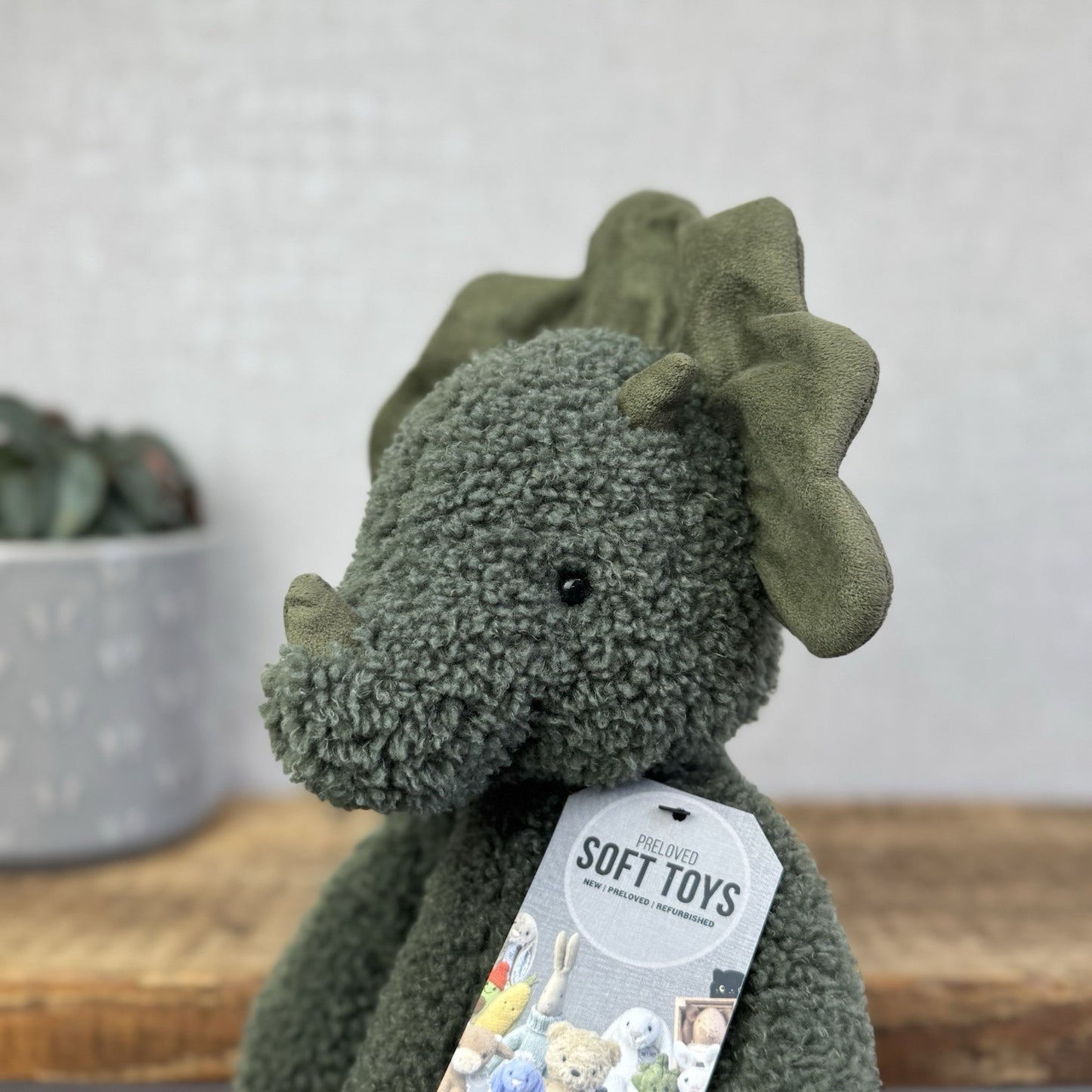 Jellycat Allenby Dinosaur - Little White Company Exclusive Green Dino 14"