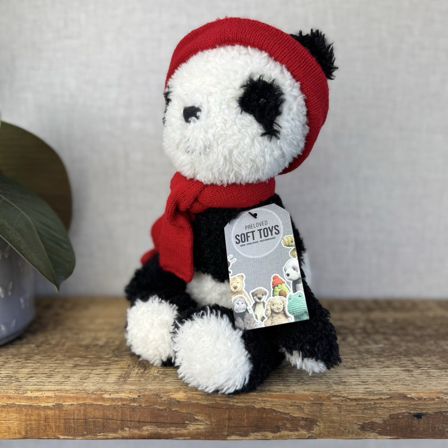 Jellycat Vintage Panda In Beanie & Scarf - John Lewis Exclusive Panda Beanie 14”