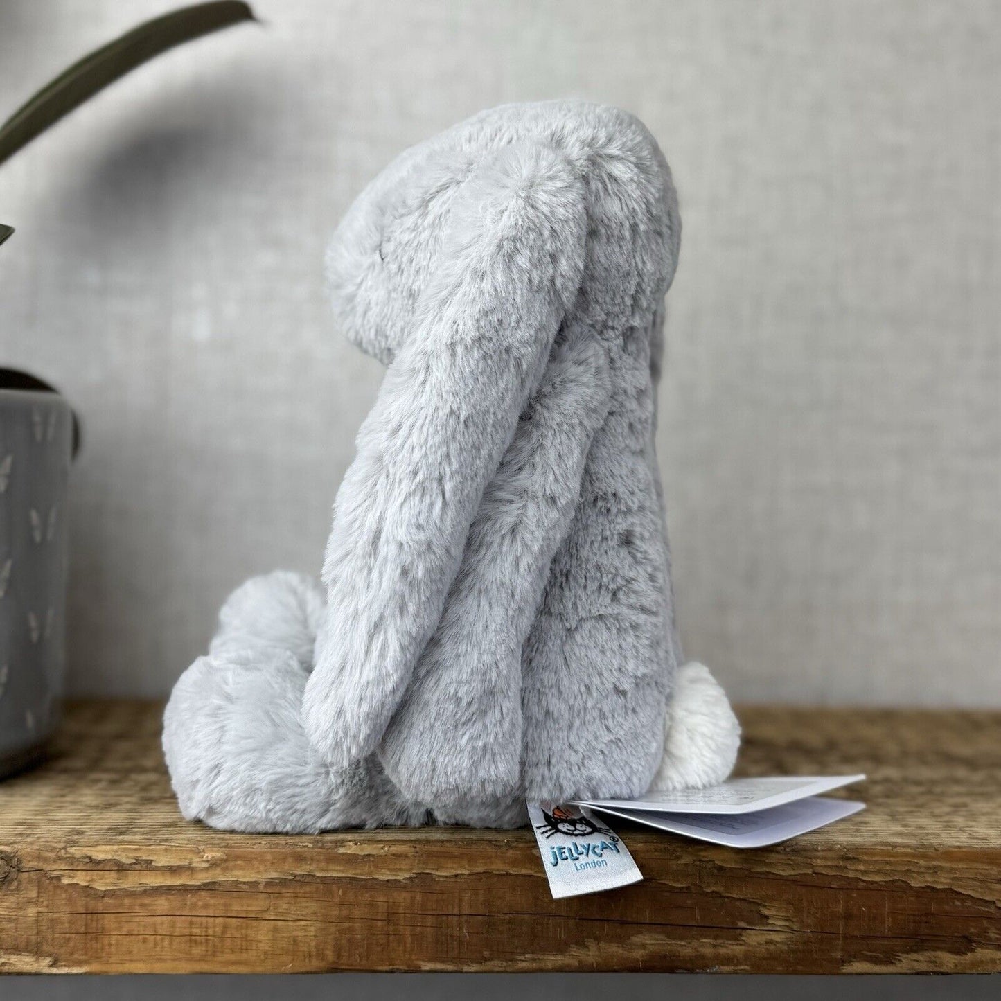 Jellycat Bashful Grey Bunny Medium - White Company Exclusive - New With Tags 12”