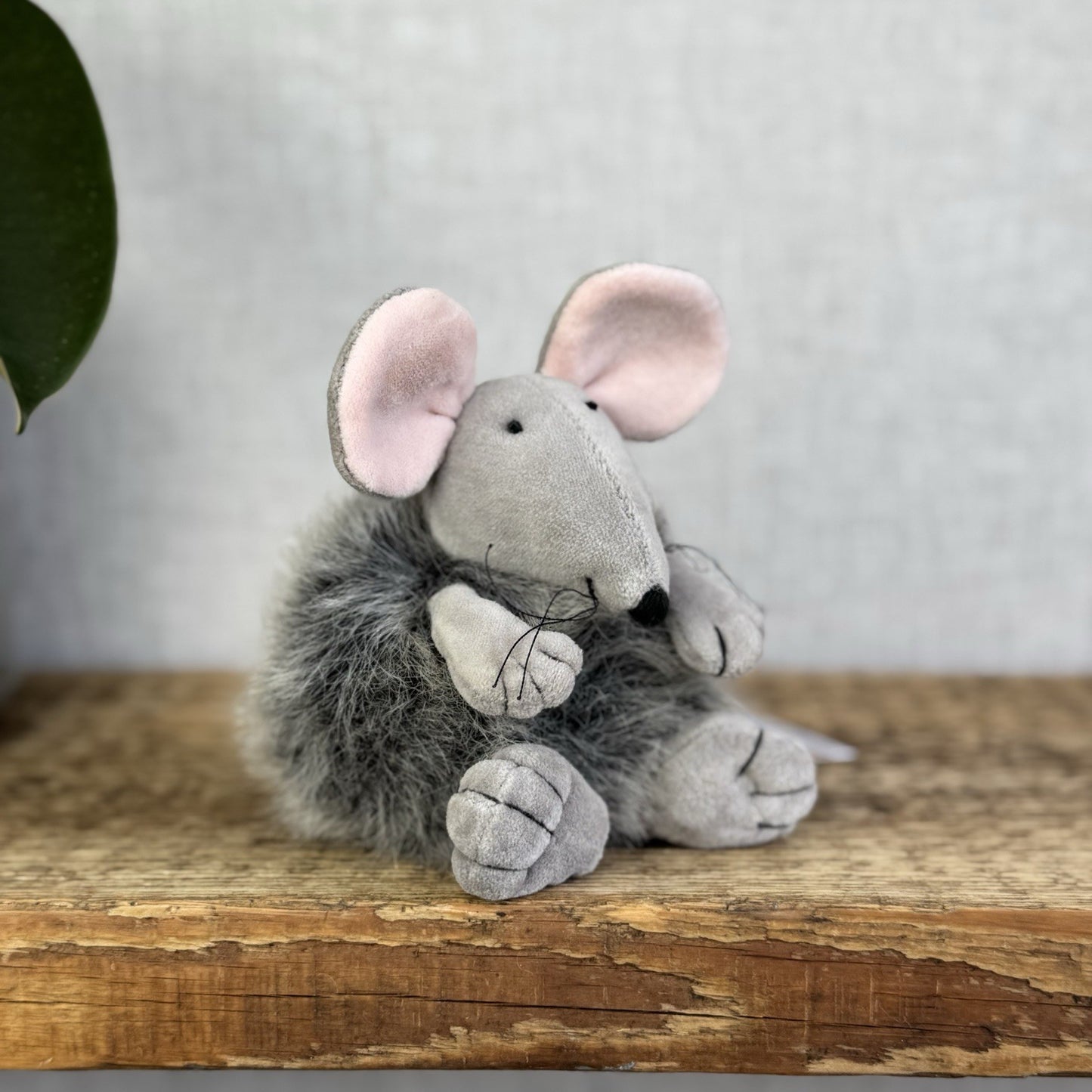 Jellycat Puffball Mouse - Fluffy Grey Ball Mouse Soft Toy Vintage Retired 5"
