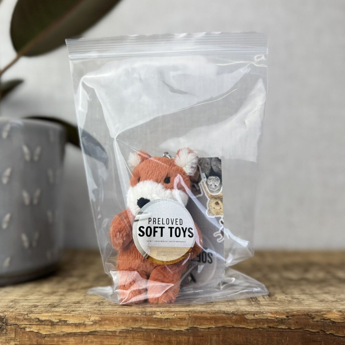 Jellycat Bashful Fox Bag Charm - Rare Tiny Fox Keyring Retired Collectible