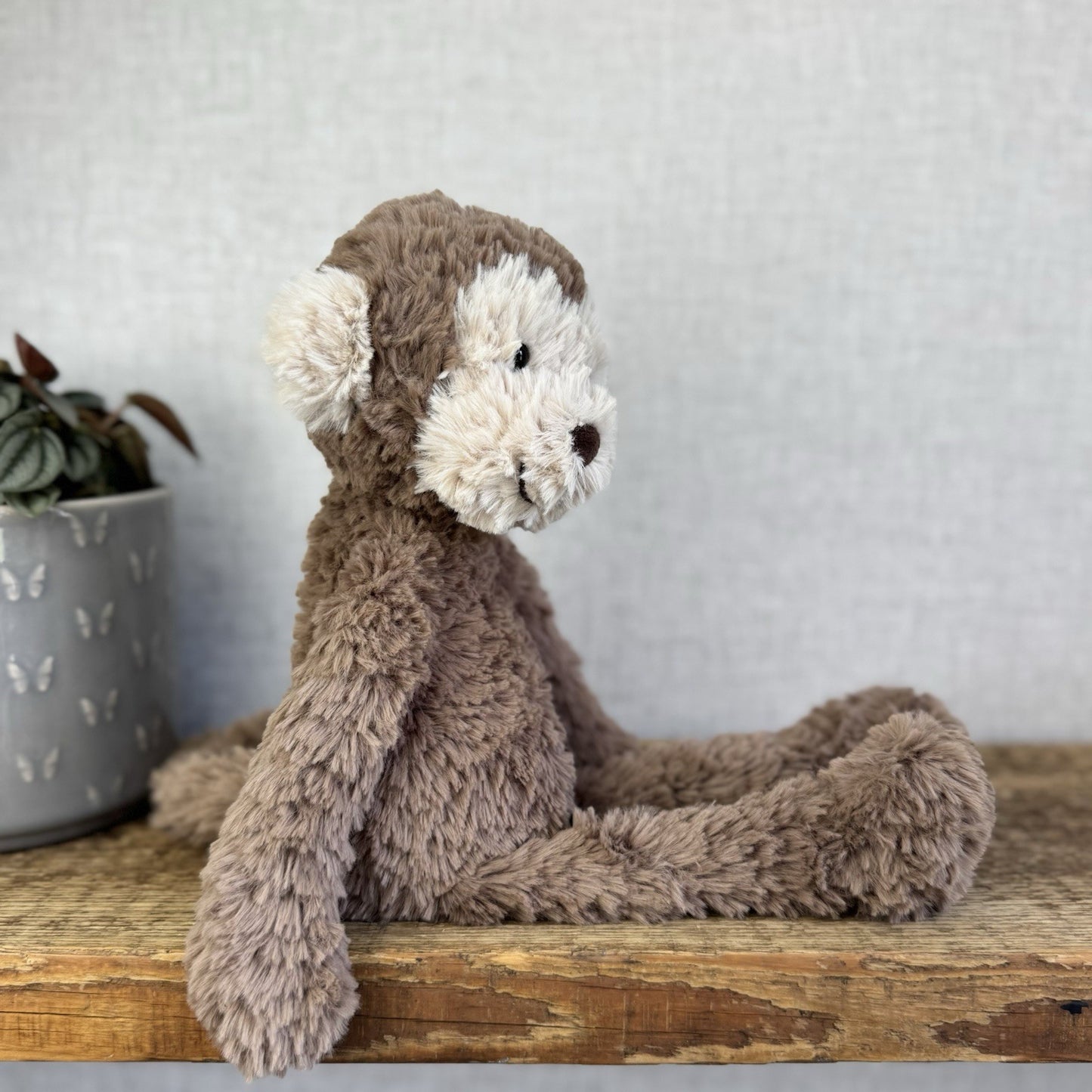 Jellycat Smuffle Monkey - Retired Beanie Monkey Light Brown 14" (#2)
