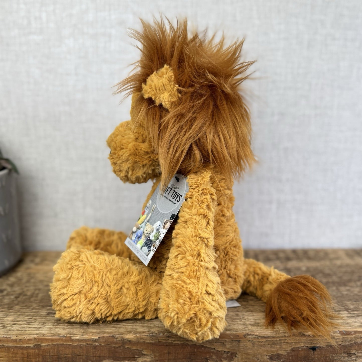 Jellycat Medium Mumble Lion - Rare Sguiggle Lion Soft Toy Beanie Plush 14"