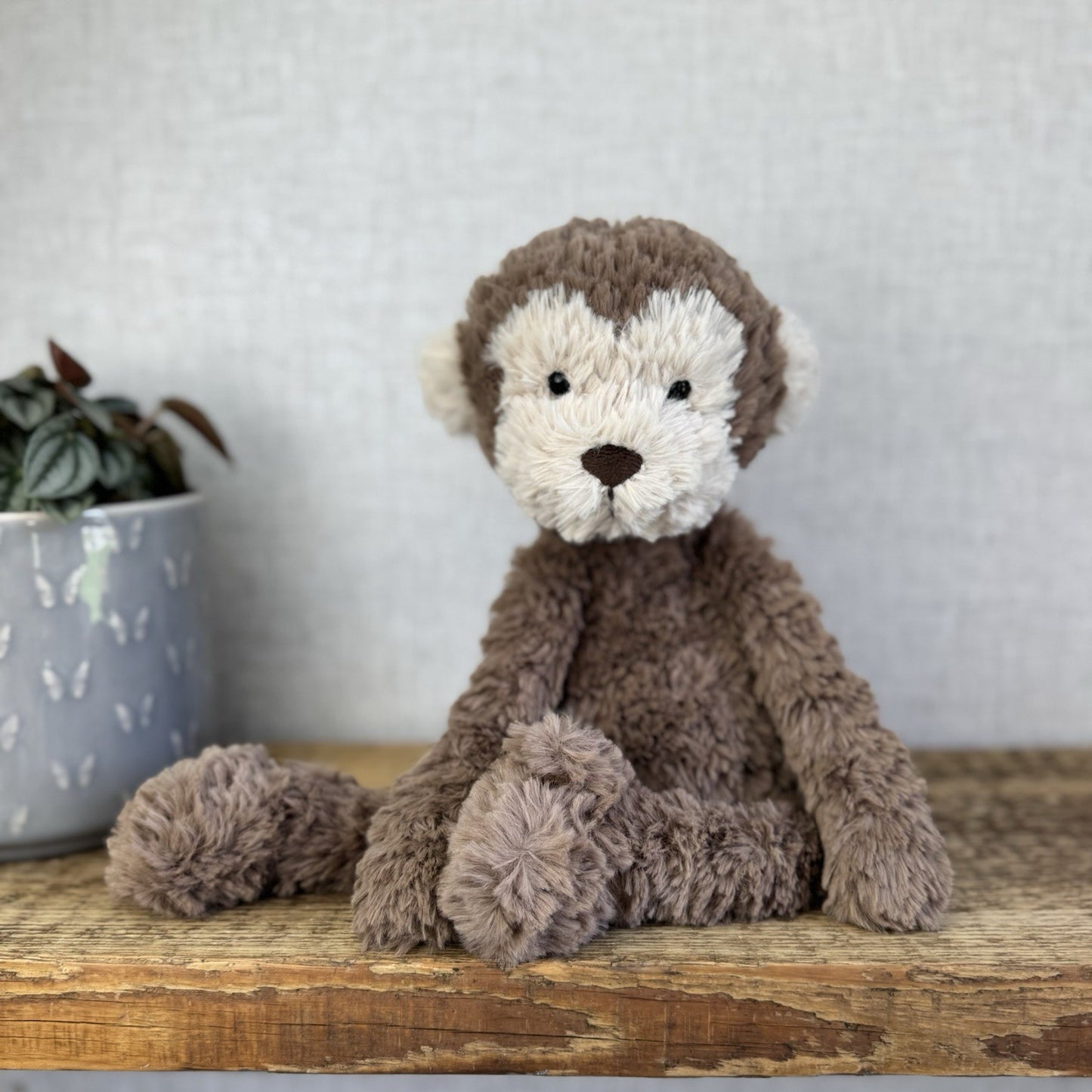 Jellycat Smuffle Monkey - Retired Beanie Monkey Light Brown 14" (#2)