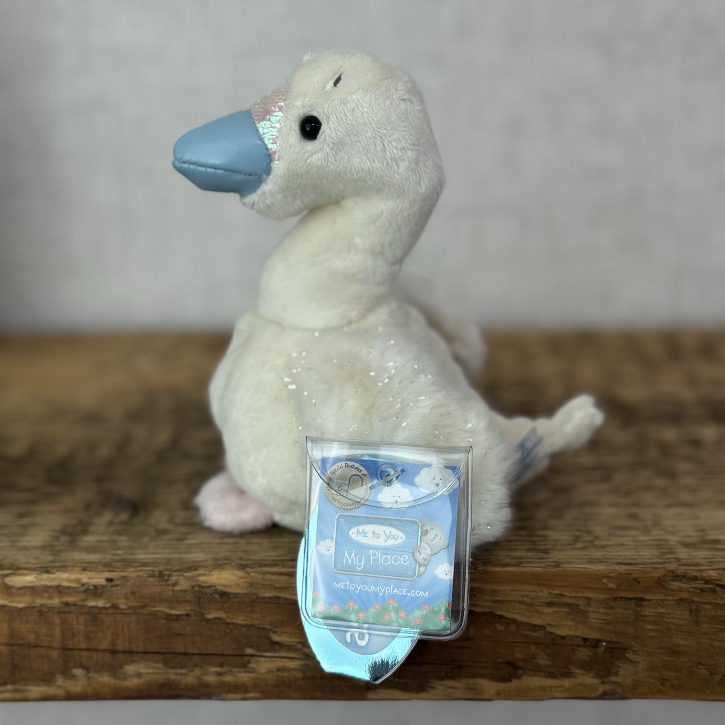 Blue Nose Friends Ripple Swan #92 - Small White/Pink Swan Plush Soft Toy Mini