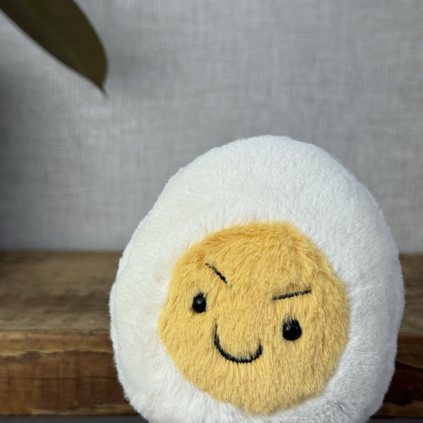 Jellycat Amuseable Cheeky Boiled Egg - Frowning Egg Toy - Play Food Plush 5”