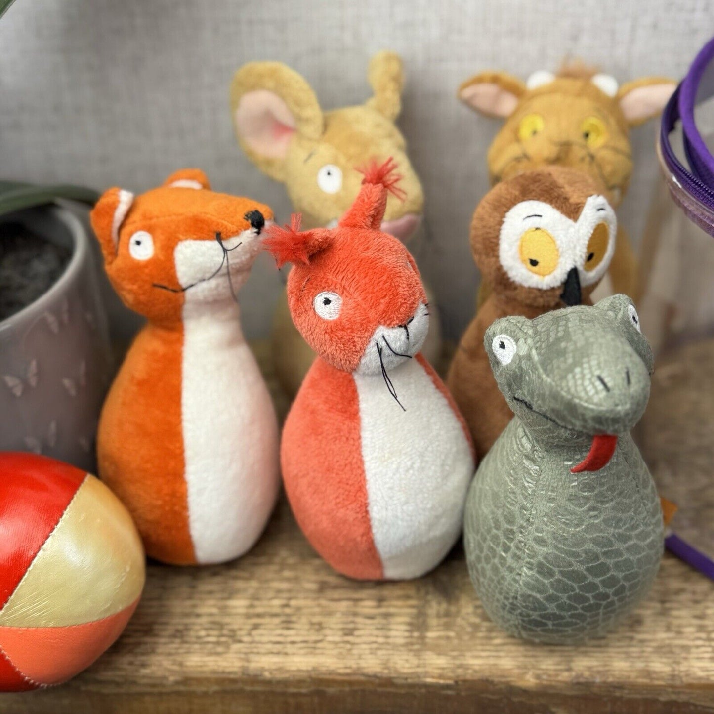 Gruffalo's Child Plush Skittle Set Bowling Soft Toy by Aurora The Gruffalo Gift