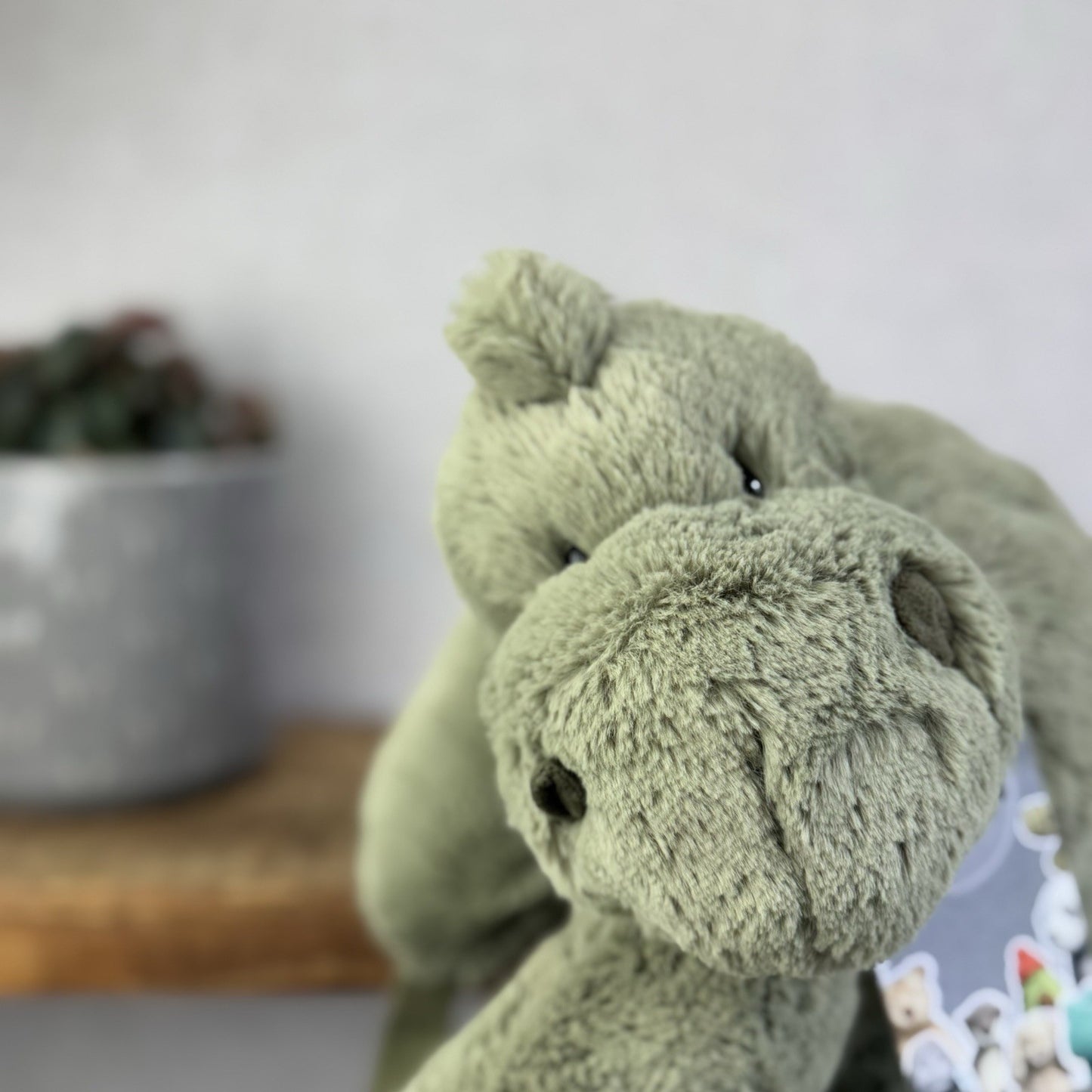Jellycat Huggady Dino Bag - Green Dinosaur Rucksack Soft Toy Bag Retired NWOT