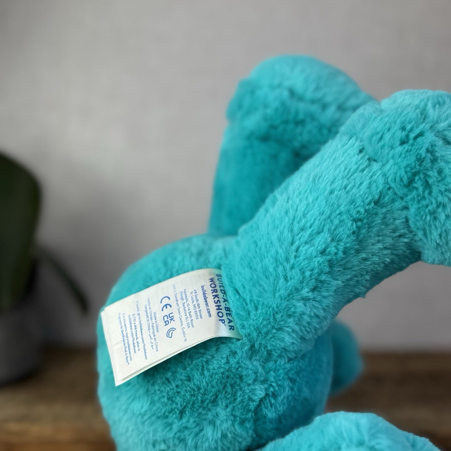 Build A Bear Teal Blue Hoppy Frog - All Blue BAB Frog Retired Collectible 17”