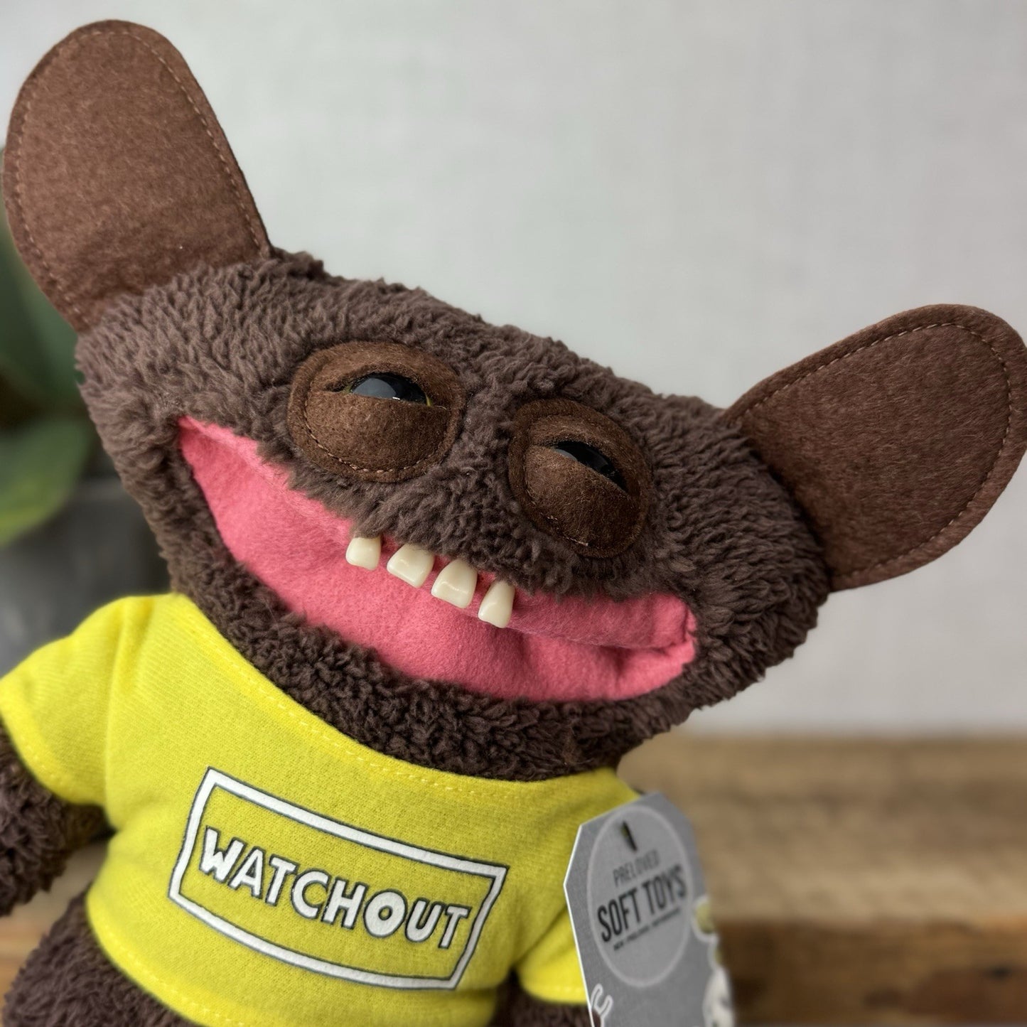 Fuggler Fugglow Grin Grin Brown Fuggler - Cute Funny Ugly Monster With Top