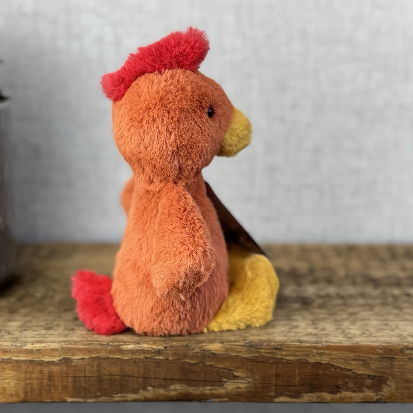Jellycat Small Bashful Rooster - Soft Orange & Yellow Cockerel Chick Beanie 8"