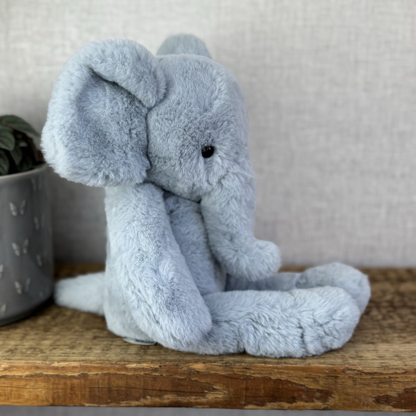 Jellycat Medium Snugglet Bobbie Elephant - Blue Super Soft Retired Elephant 14”