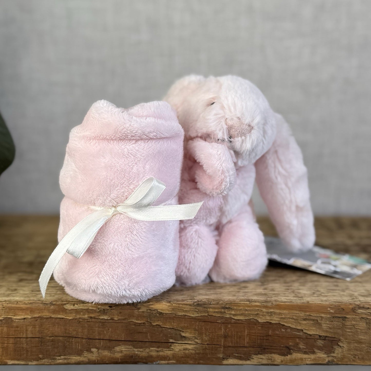 Jellycat Bashful Pink Bunny Soother - Pink Bunny Comfort Blanket Soother Rabbit