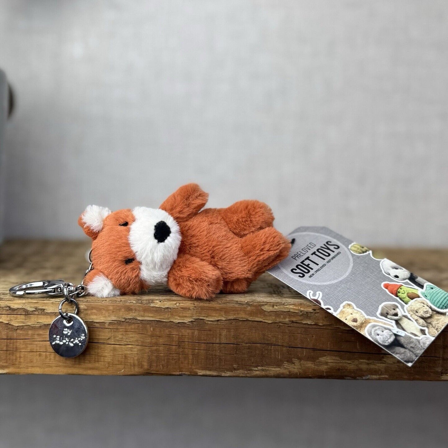 Jellycat Bashful Fox Bag Charm - Rare Tiny Fox Keyring Retired Collectible
