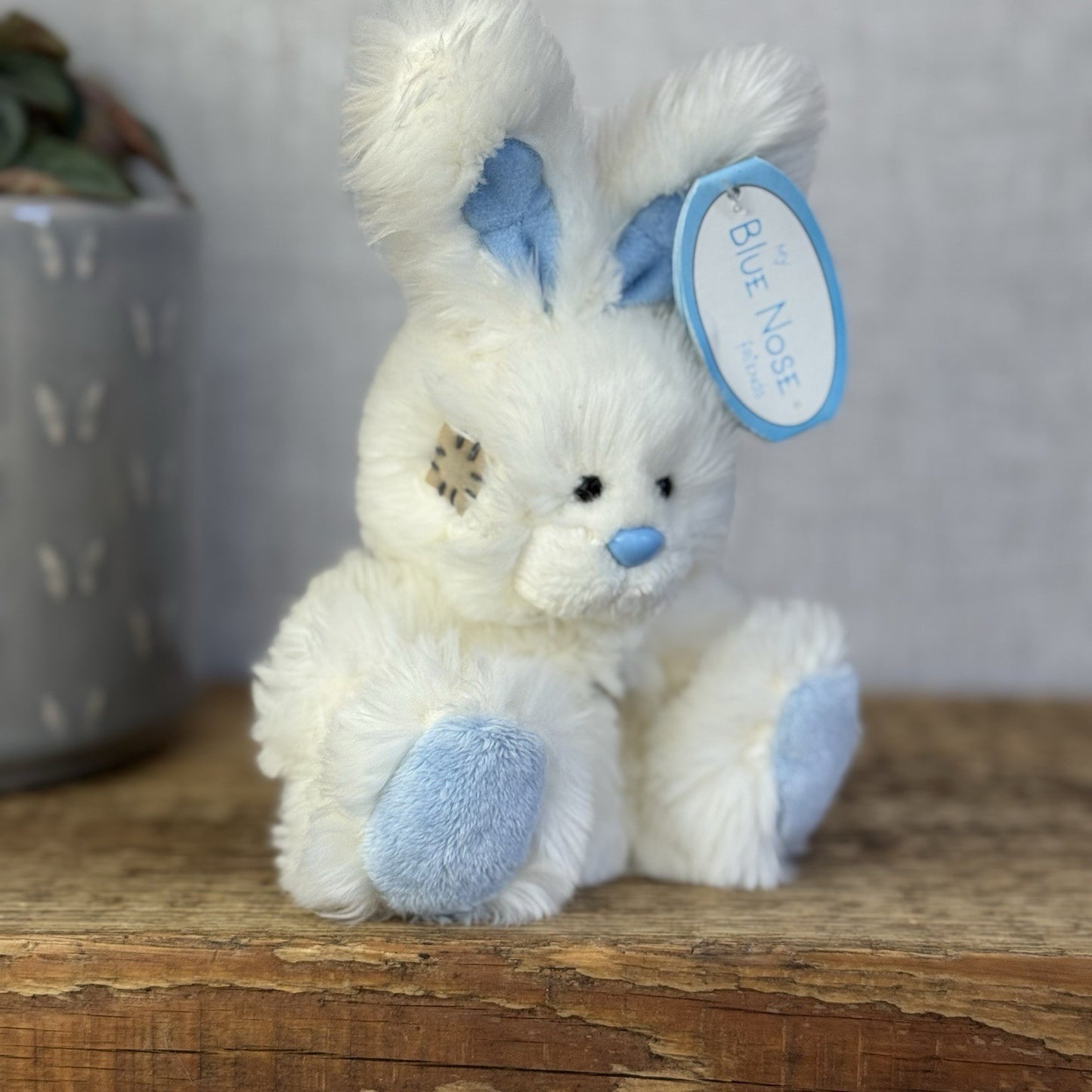 Blue Nose Friends Snowball - Fluffy White Bunny Mini Beanie Blue Nose New 5”