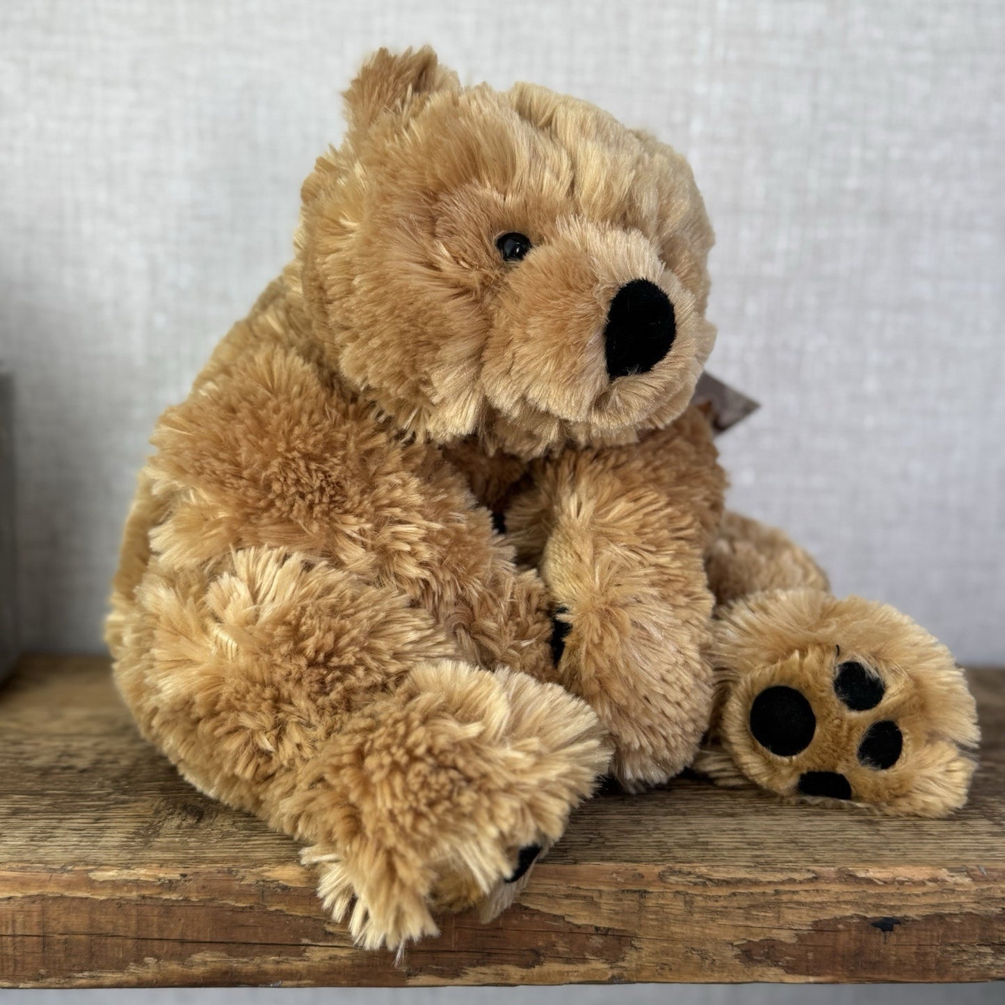 Barbara Bukowsk Vintage Floppy Bear - Golden Bear Beanie Large Rare Plush 15”