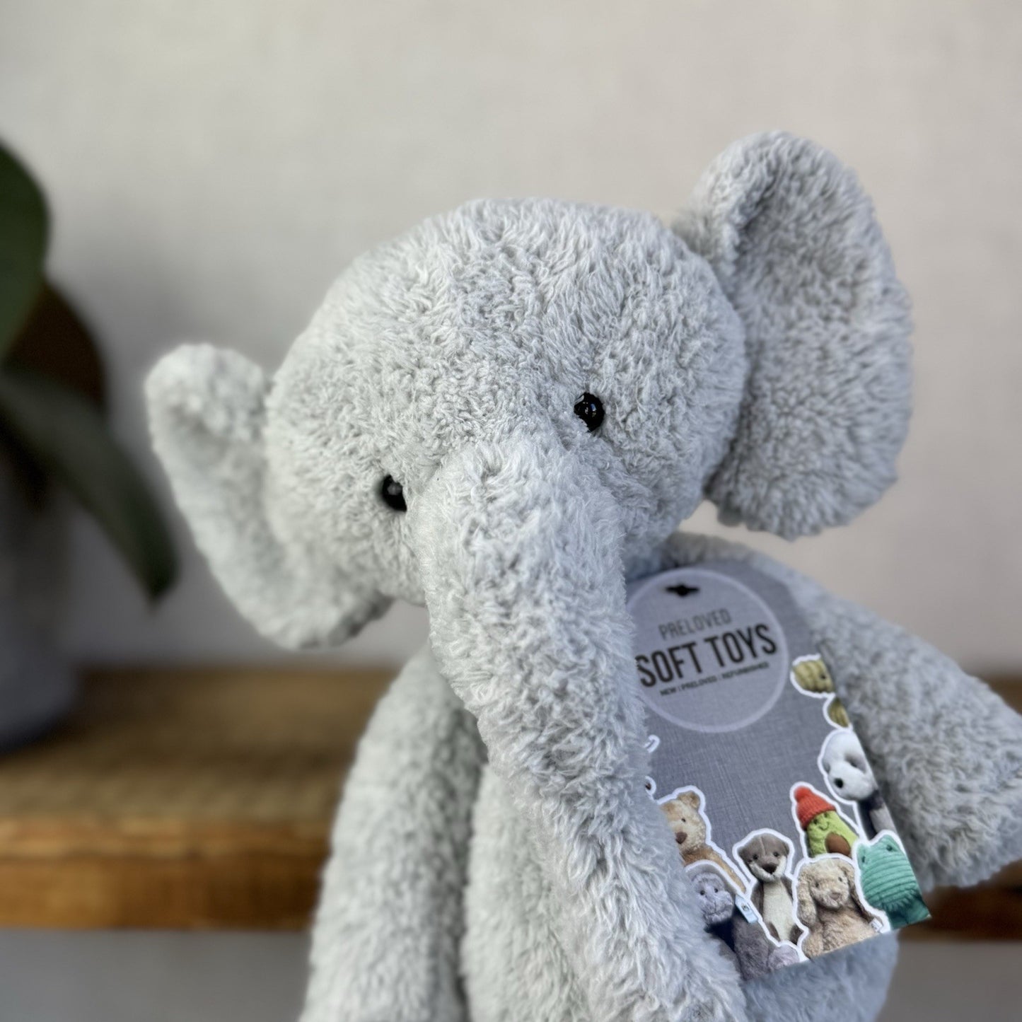Jellycat Medium Nugget Elephant - Medium Nugget Elephant Grey Soft Toy 12"
