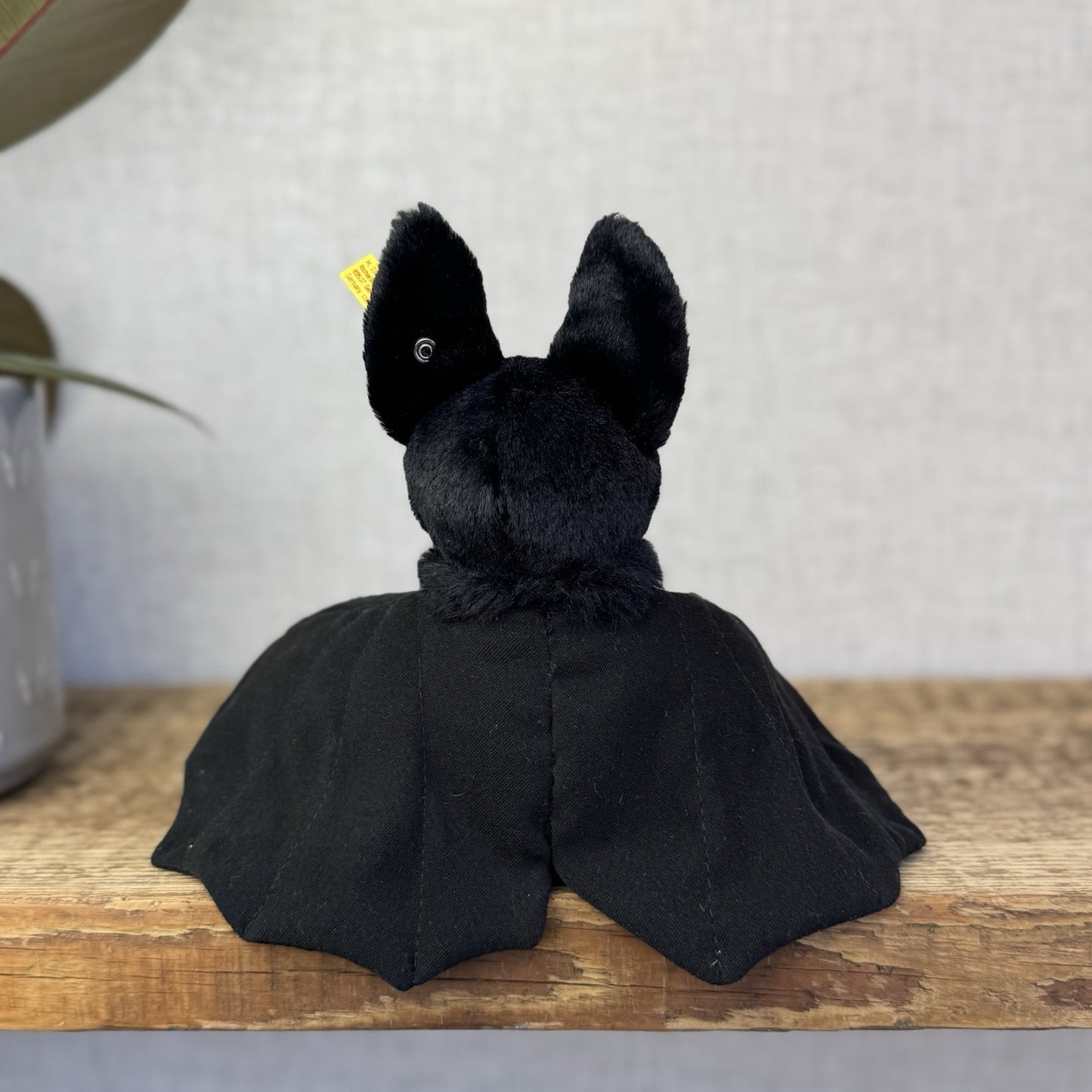 Steiff Boris Bat - Small Black Fluffy Bat Collectible - Steiff 056604 18cm Bat