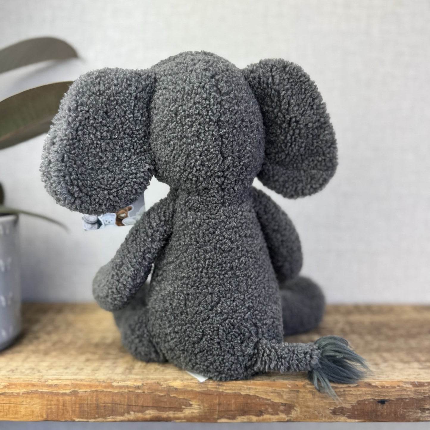 Jellycat Allenby Elephant - Medium Grey Sitting Elephant Plush Retired 12”