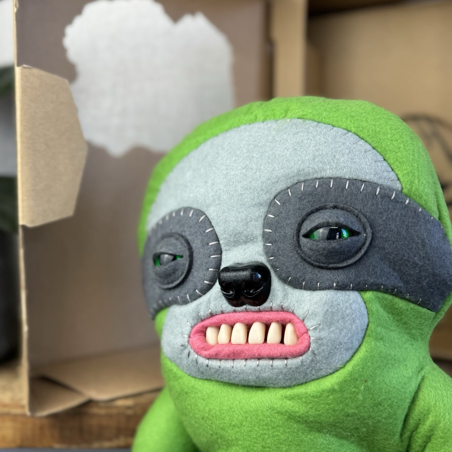 Fuggler Sickening Sloth - Large Green Sloth Funny Ugly Monster With Box Large