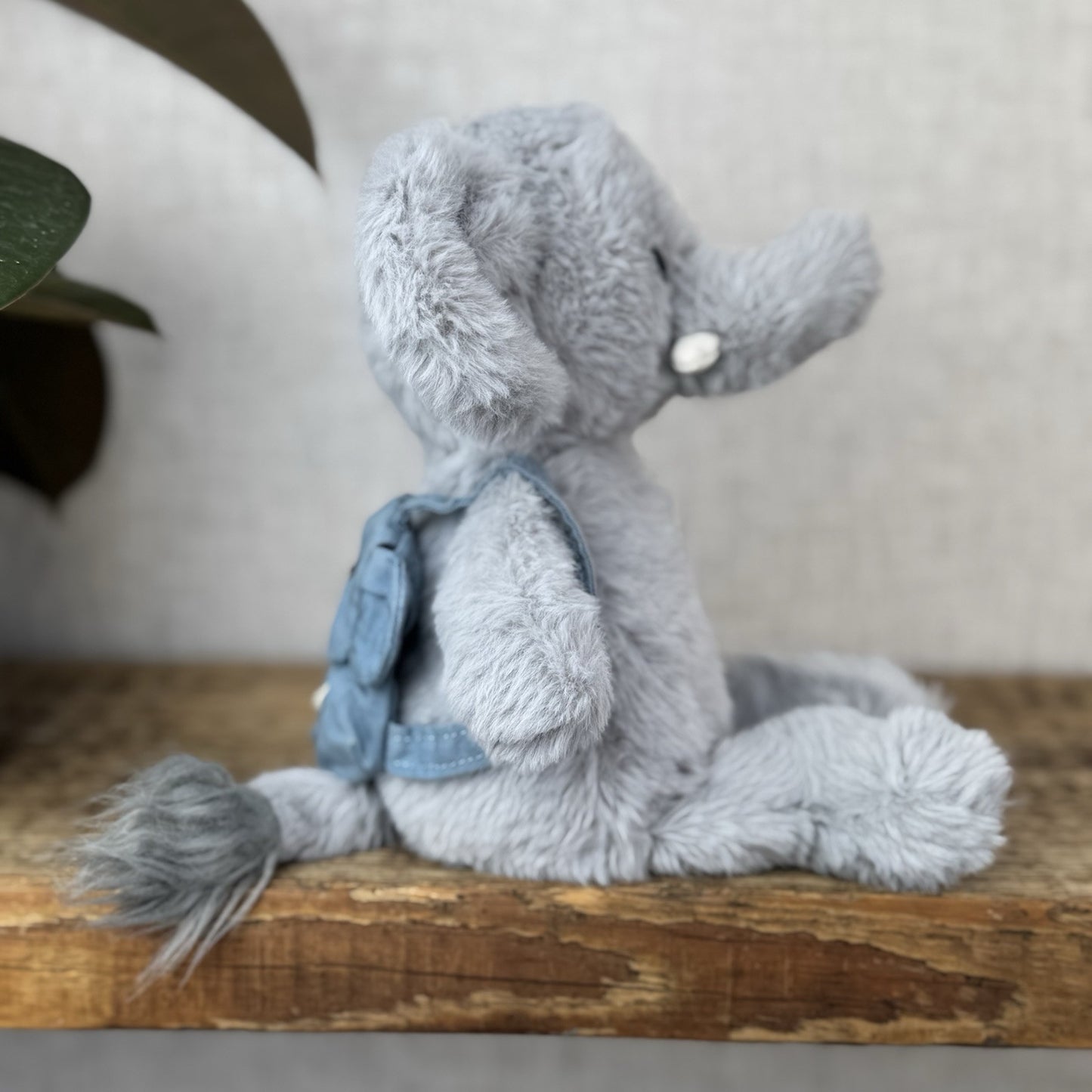 Jellycat Backpack Elephant - Fluffy Grey/Blue Elephant With Rucksack Retired 9”