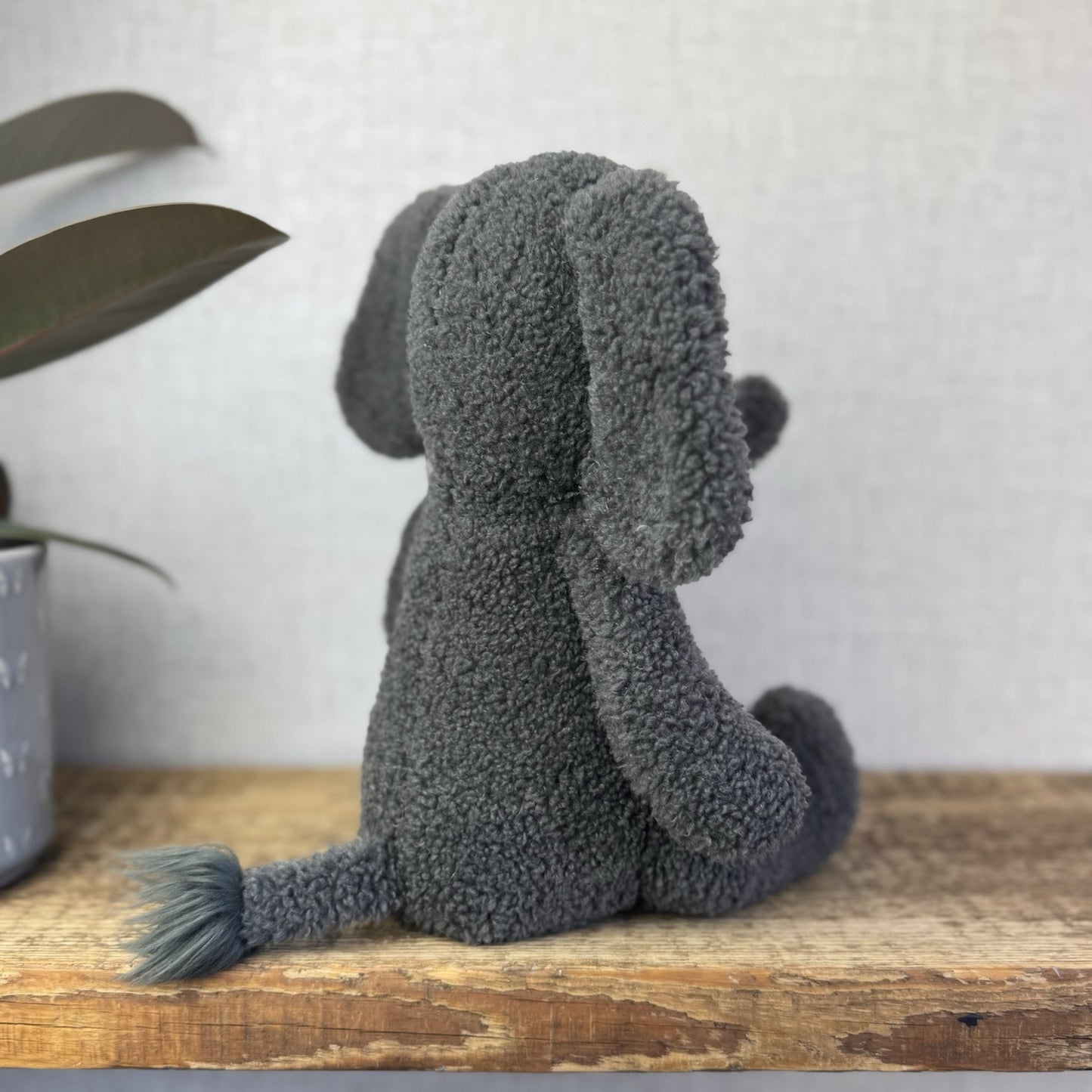 Jellycat Allenby Elephant - Medium Grey Sitting Elephant Plush Retired 12”