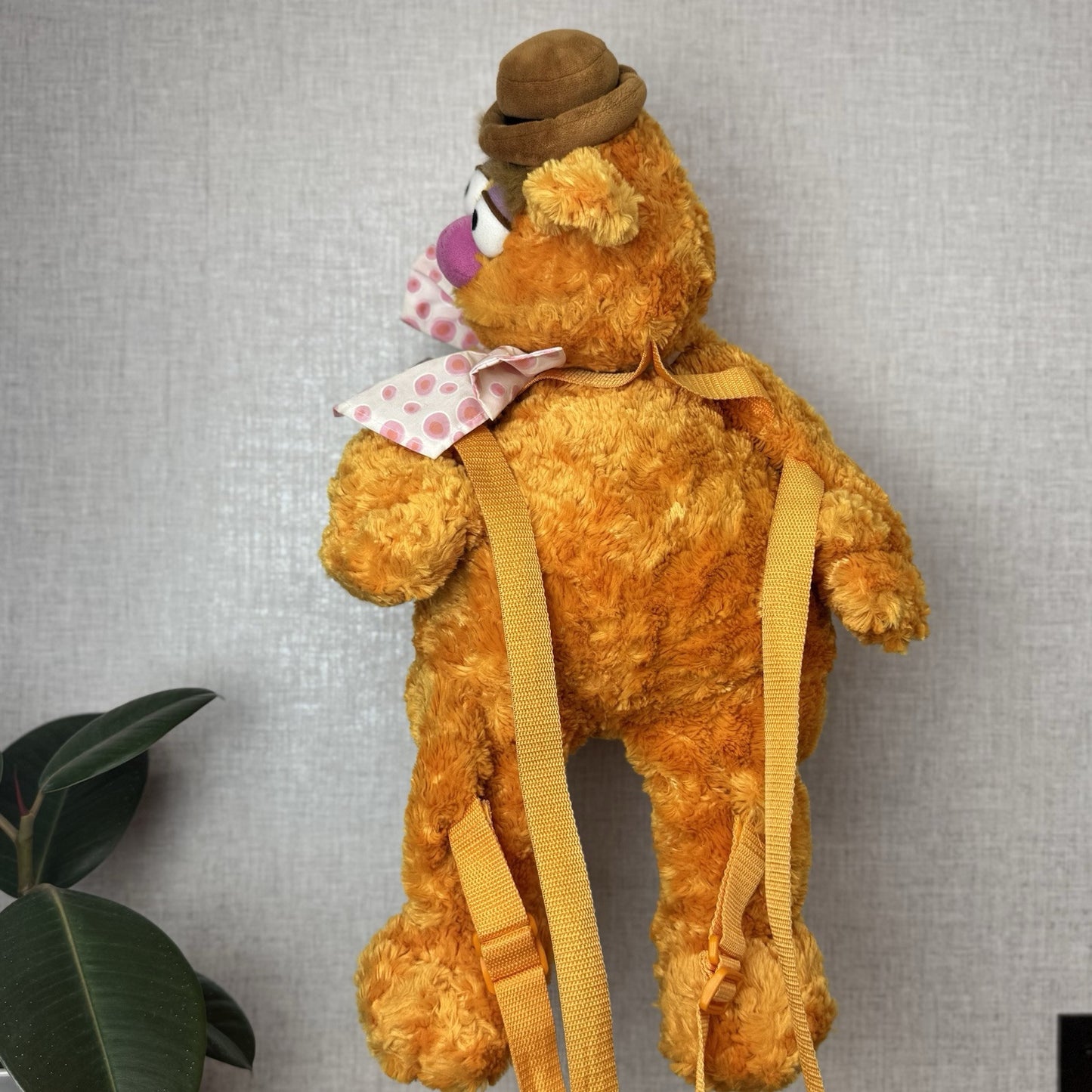 Disney Store The Muppets Show - Fozzie Bear Backpack Plush Bag Collectible
