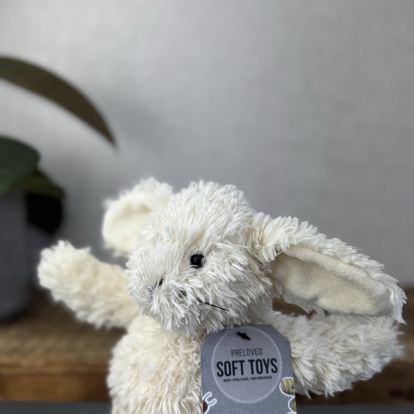 Jellycat Small Toastie Bunny - Small Cream Bunny Whiskers Vintage Curly Fur 9”