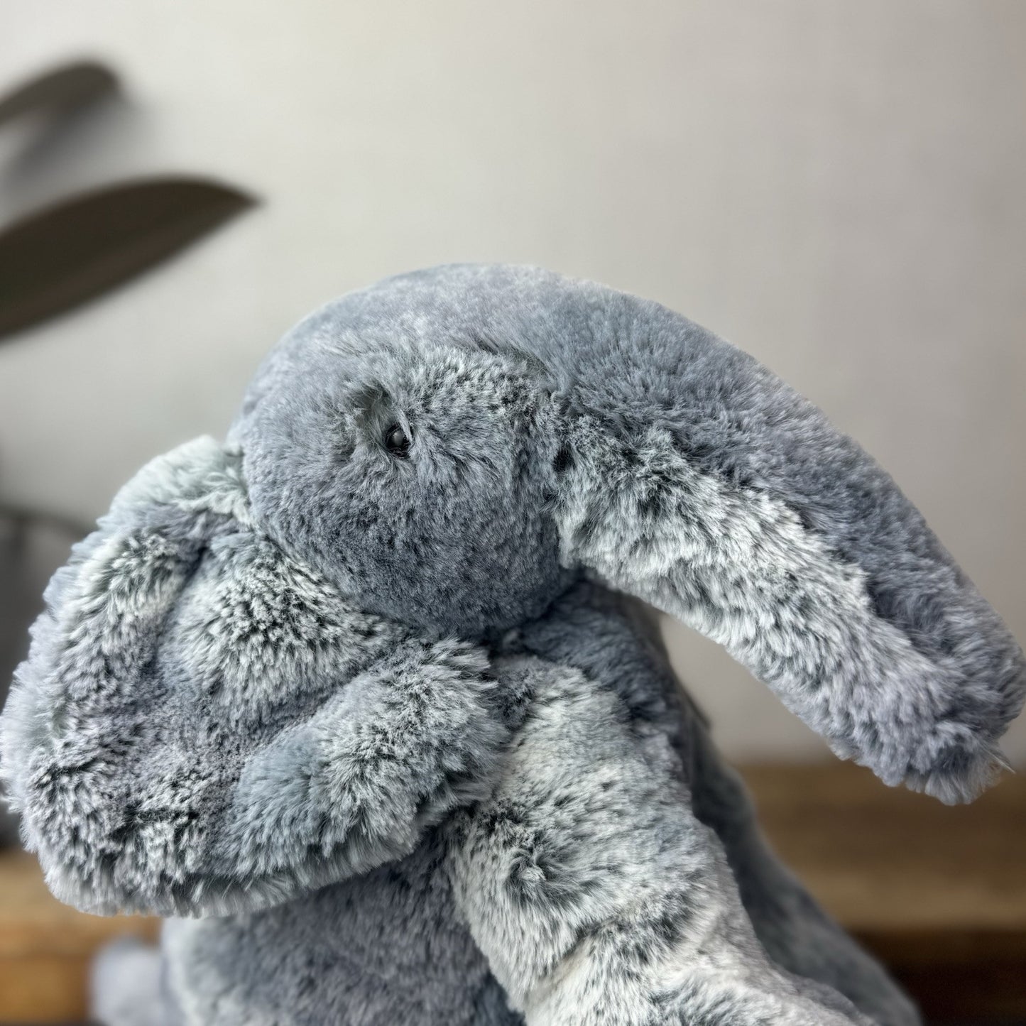 Jellycat Medium Elly Elephant - Grey/Silver Mix Elephant Beanie Super Soft 8”