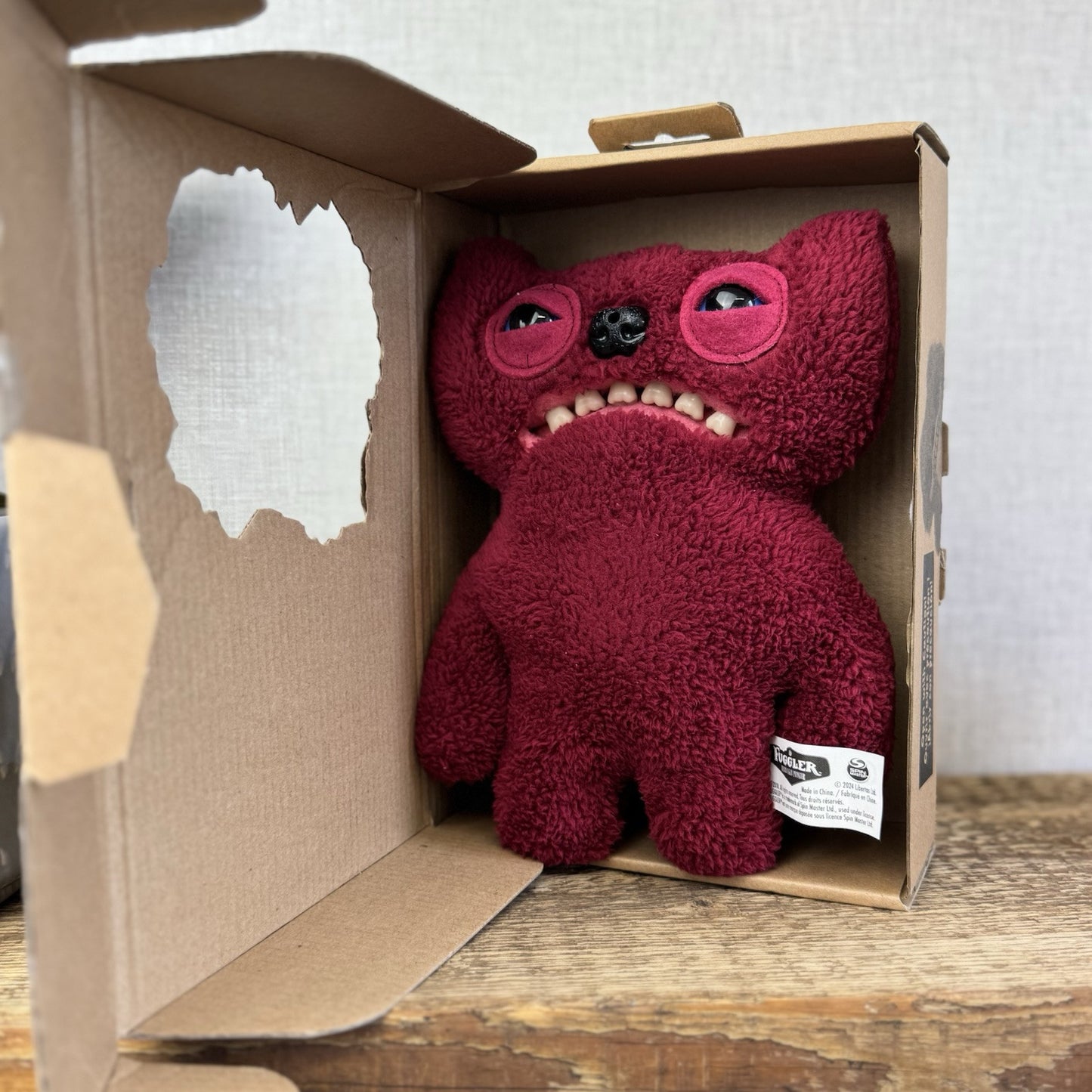 Fuggler Funny Ugly Monster - Fart Face Fuggler Gnawing Terror Red With Box New