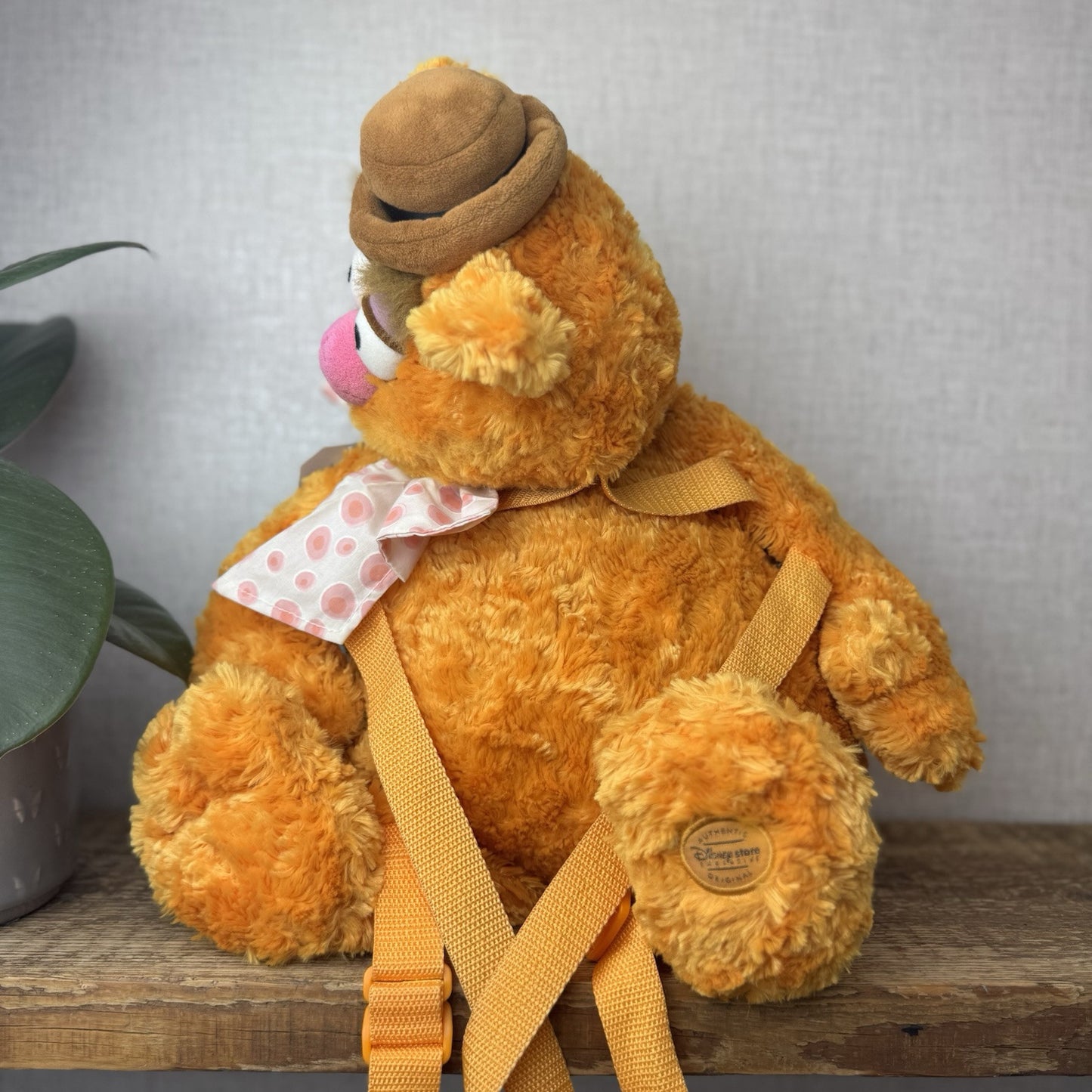 Disney Store The Muppets Show - Fozzie Bear Backpack Plush Bag Collectible