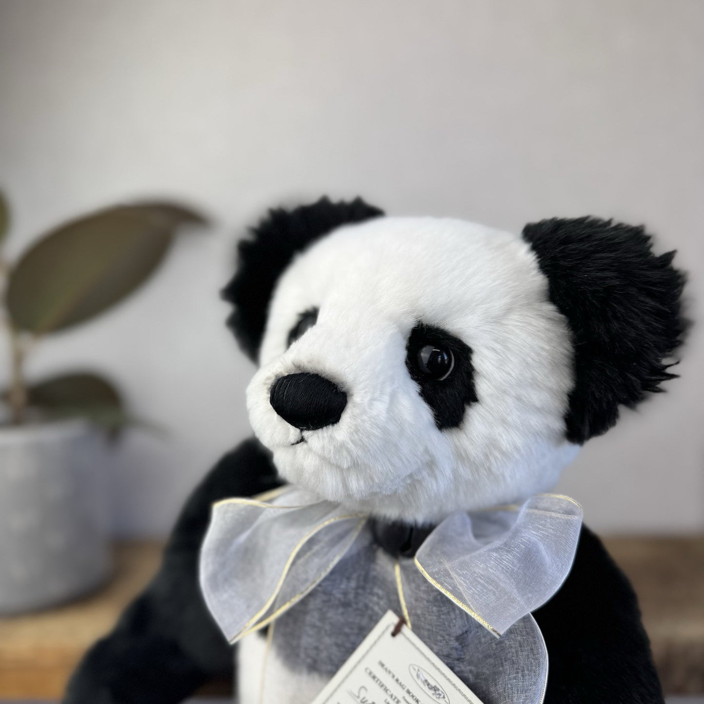 Deans Rag Book Bear Panda Limited Edition Sugarplum Panda Bear Super Soft 11”