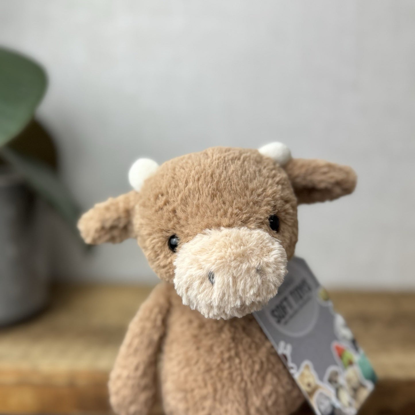Jellycat Tumbletuft Cow - Small Brown Highland Cow Beanie Soft Toy Retired 8”