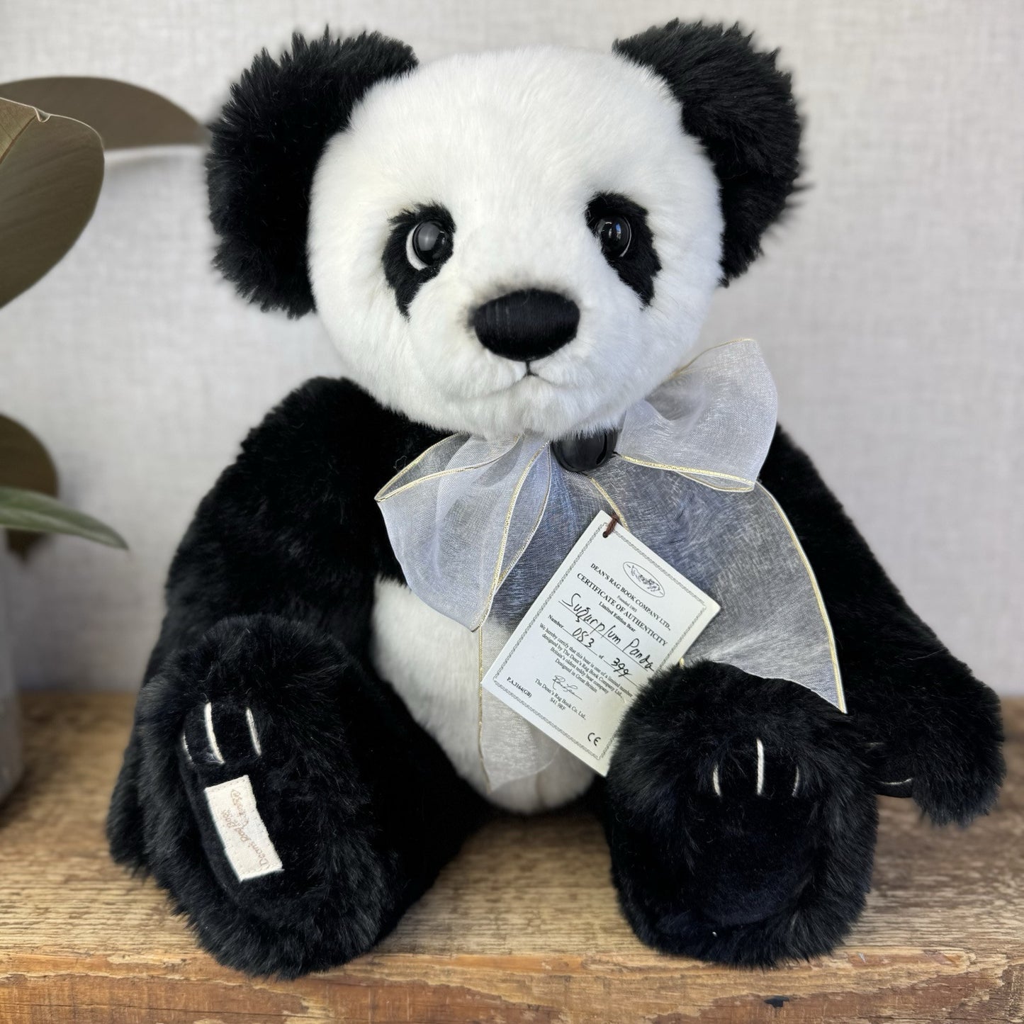 Deans Rag Book Bear Panda Limited Edition Sugarplum Panda Bear Super Soft 11”