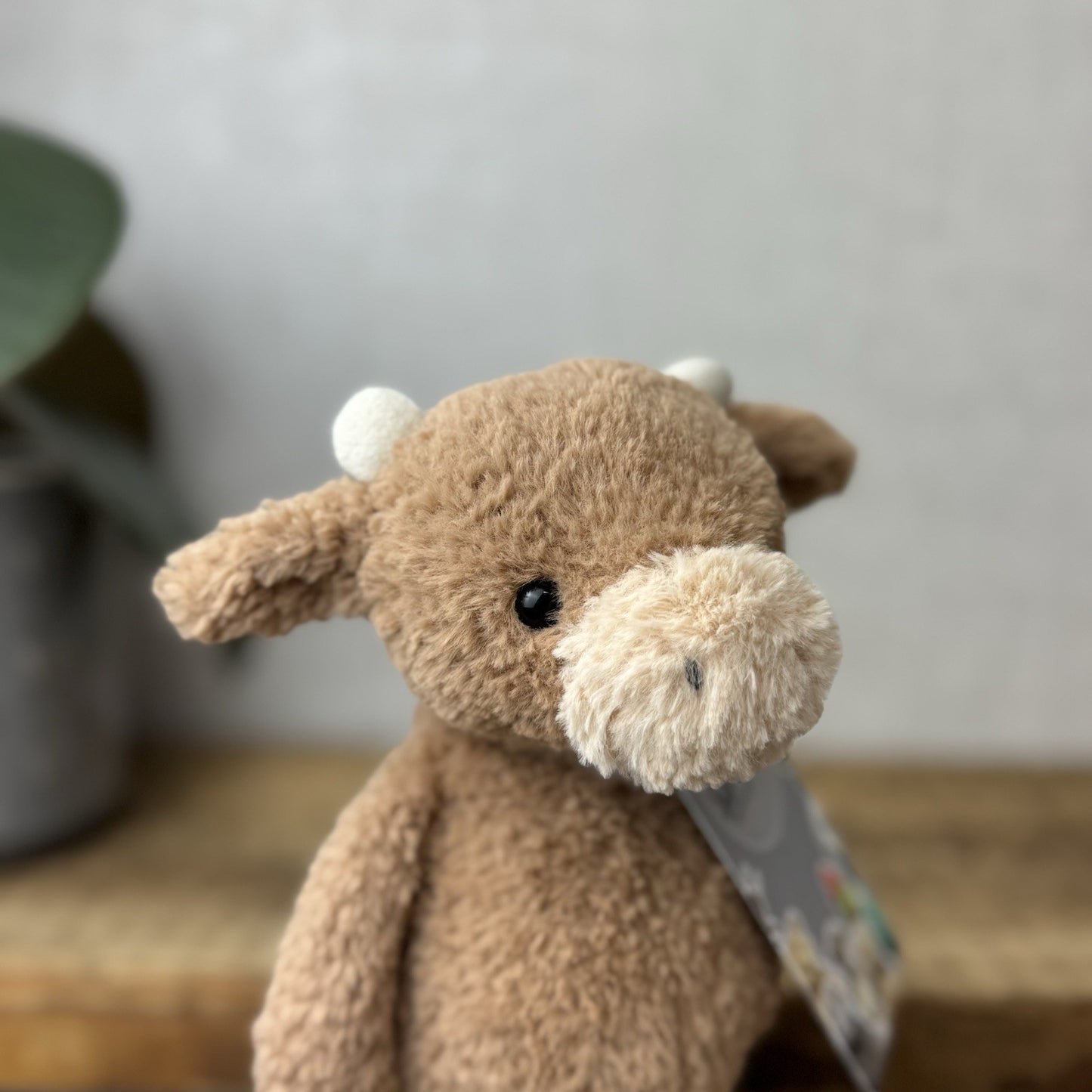 Jellycat Tumbletuft Cow - Small Brown Highland Cow Beanie Soft Toy Retired 8”