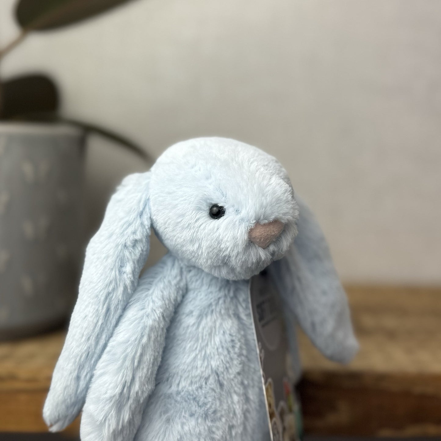 Jellycat Bashful Bunny Rattle Baby Blue - Baby Blue Small Rabbit Soft Toy 8”