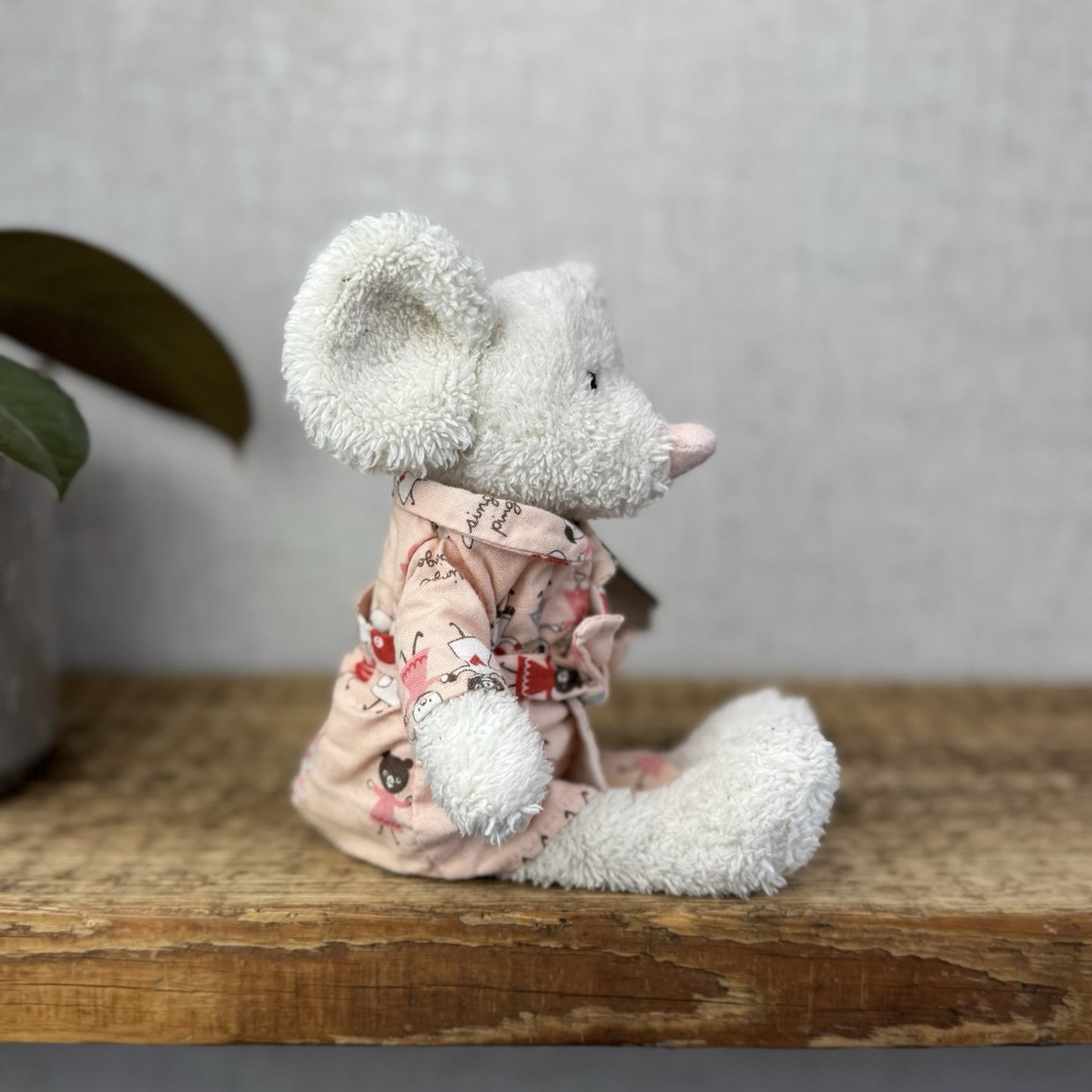 Jellycat Bedtime Mouse In Dressing Gown - Small Jellycat Mice In Pjs - Small 8”