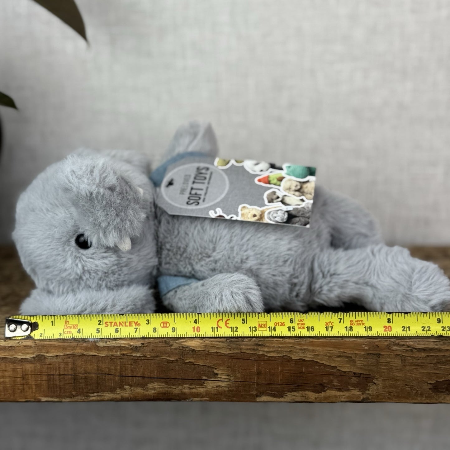 Jellycat Backpack Elephant - Fluffy Grey/Blue Elephant With Rucksack Retired 9”