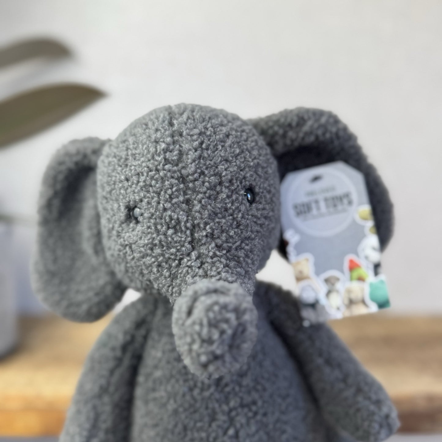 Jellycat Allenby Elephant - Medium Grey Sitting Elephant Plush Retired 12”