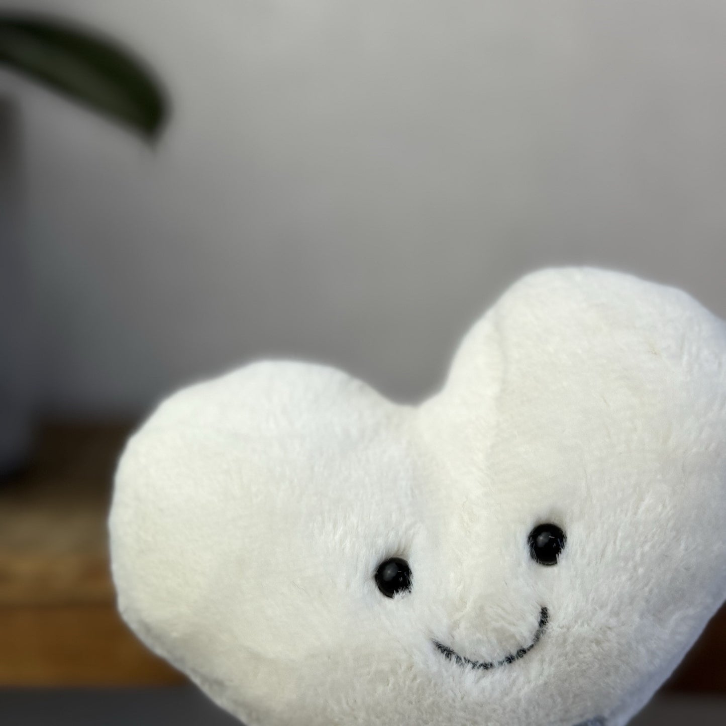 Jellycat Amuseable White Heart - Small Heart Pocket Pal - Small Heart Toy 4”