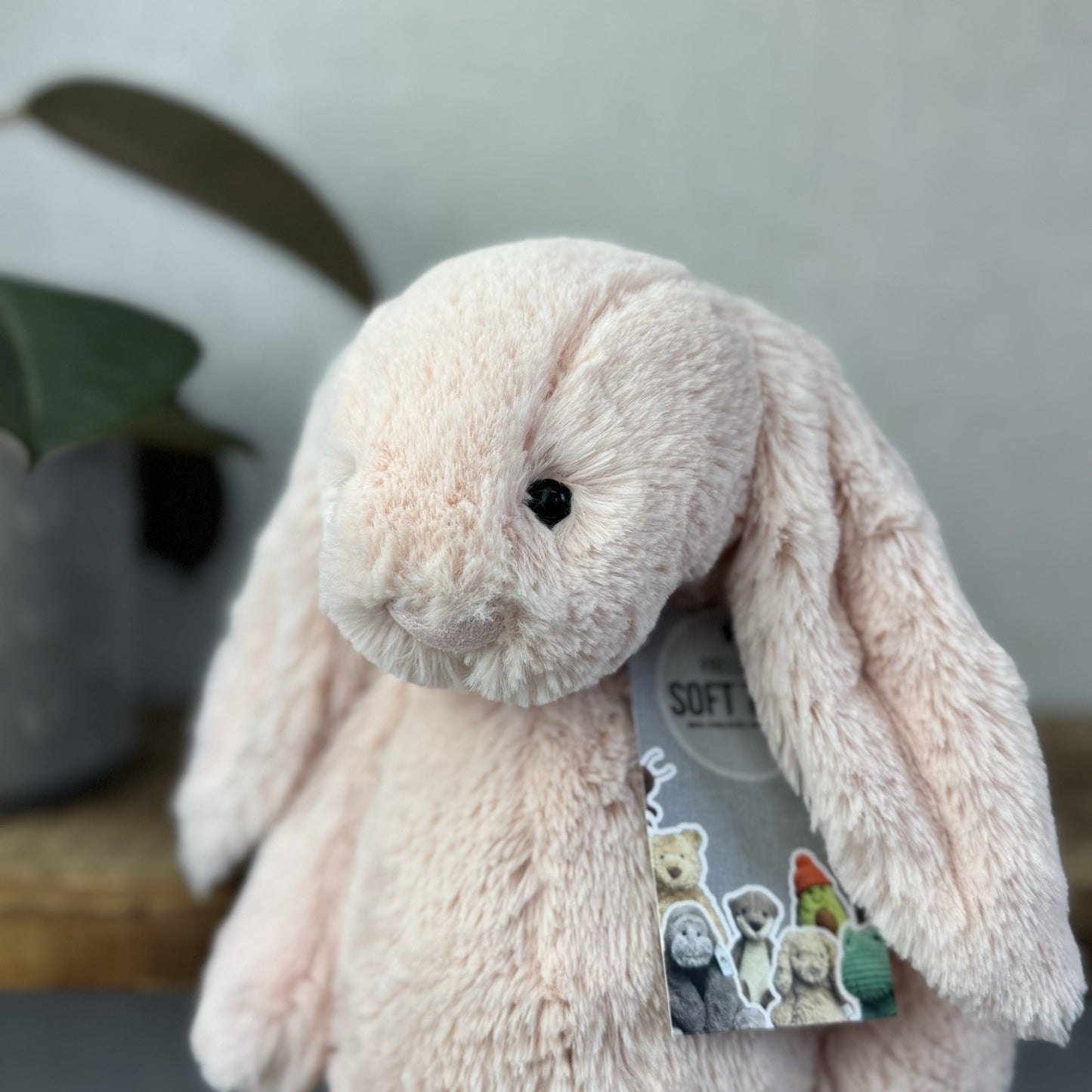 Jellycat Medium Bashful Blush Bunny - Pale Light Pink Rabbit 12” (#2)